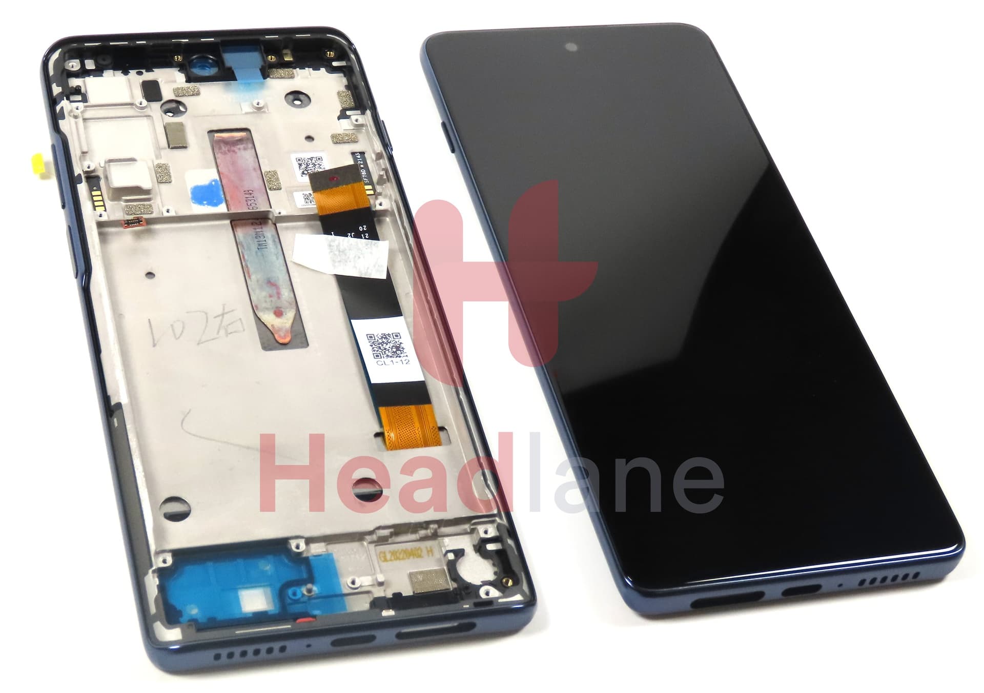 Motorola XT2175 Moto G200 5G LCD Display / Screen + Touch - Blue - view 2