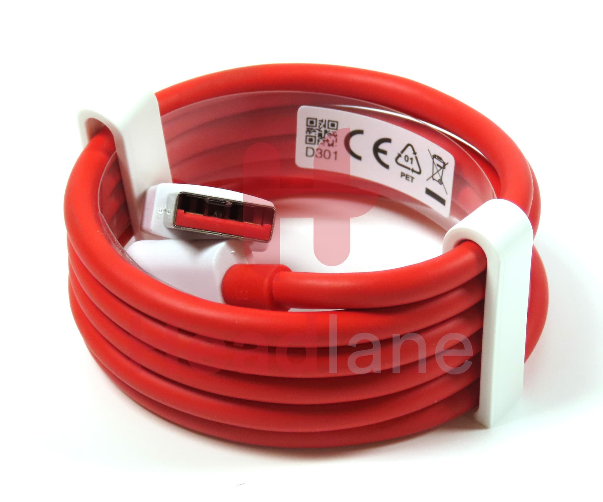 OnePlus 6T USB Cable Type-C 1m - Red - view 2