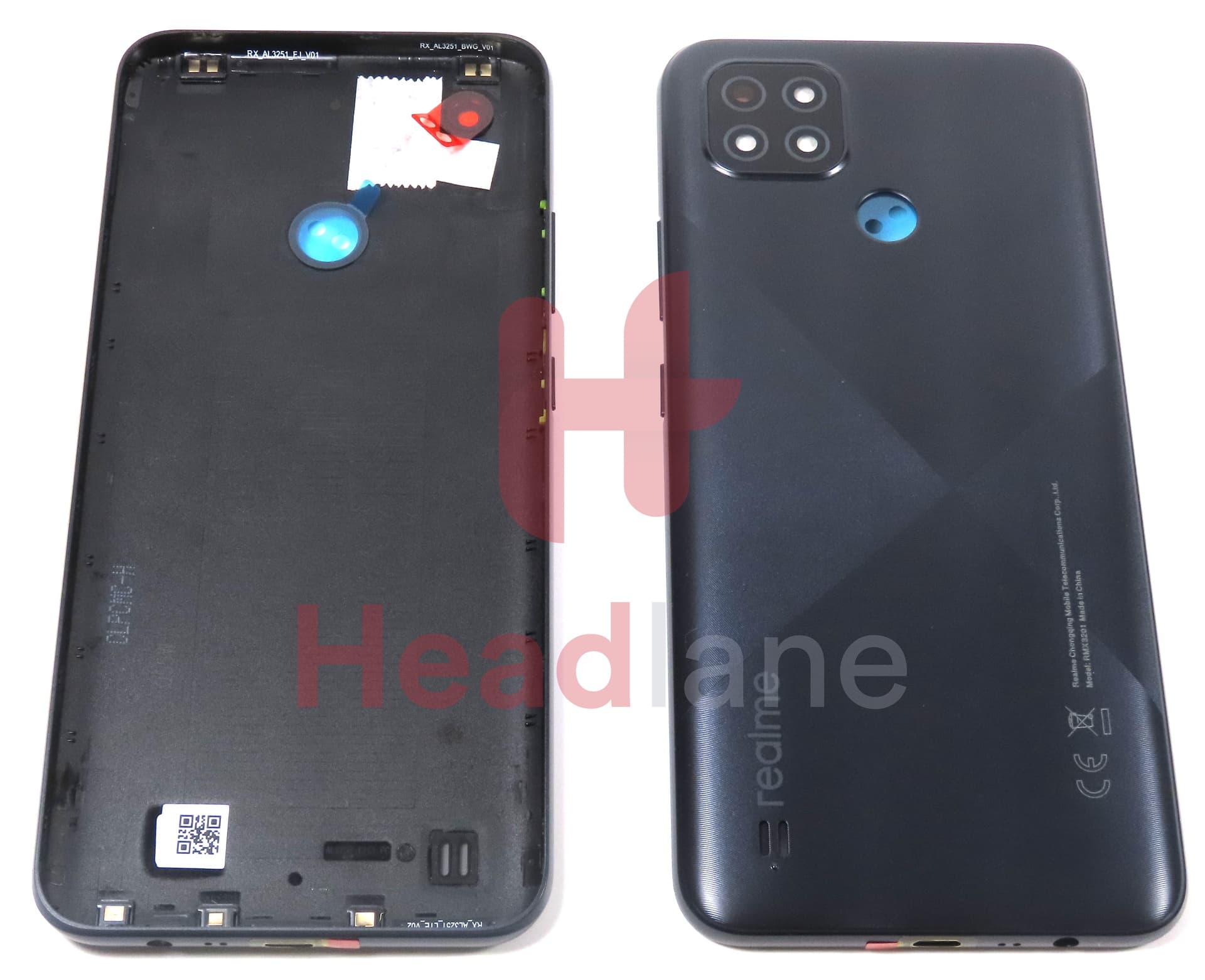 Realme RMX3201 C21 Back / Battery Cover - Cross Black - view 3