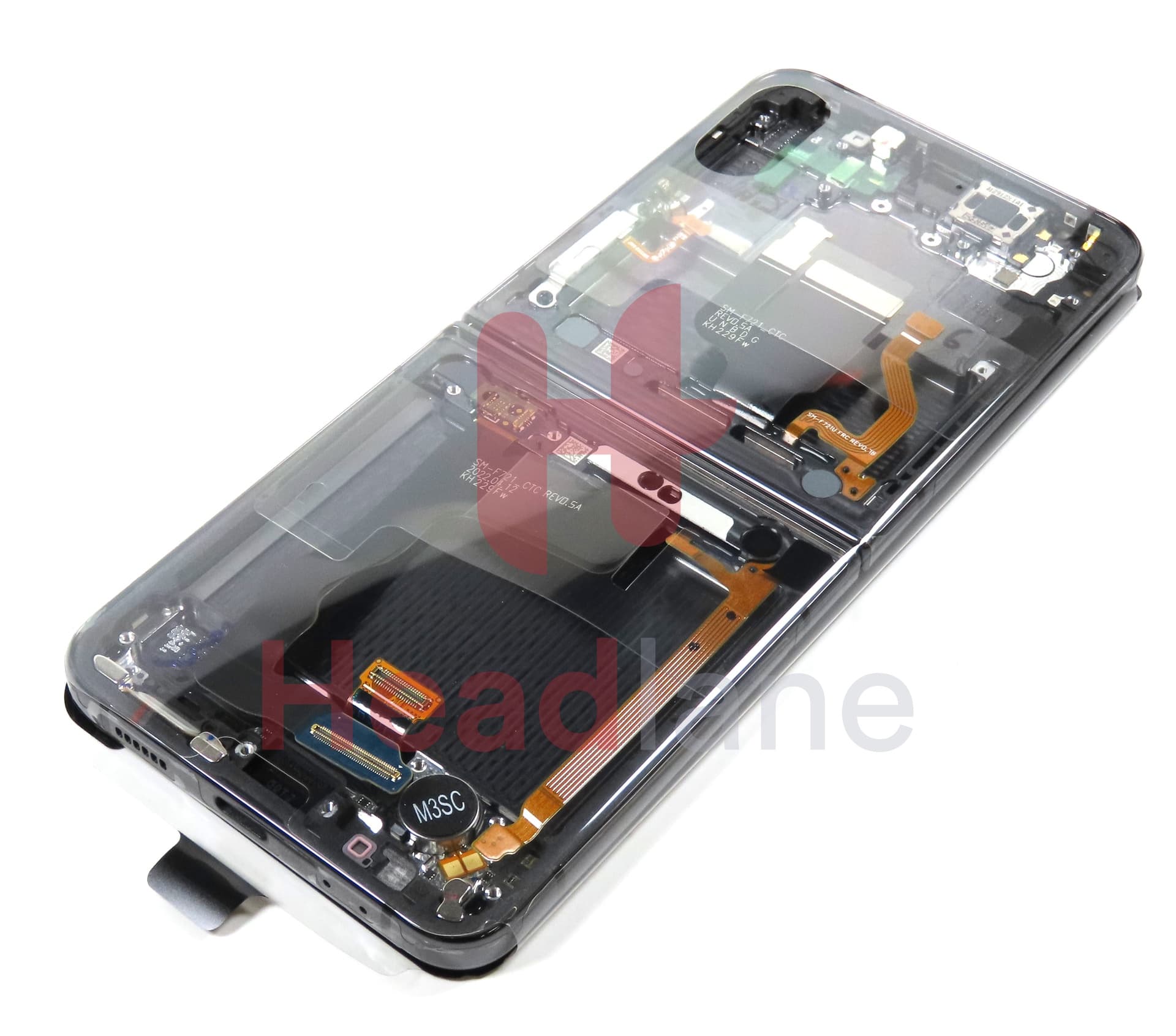 Samsung SM-F721 Galaxy Z Flip4 5G LCD Display / Screen + Touch - Graphite - view 2
