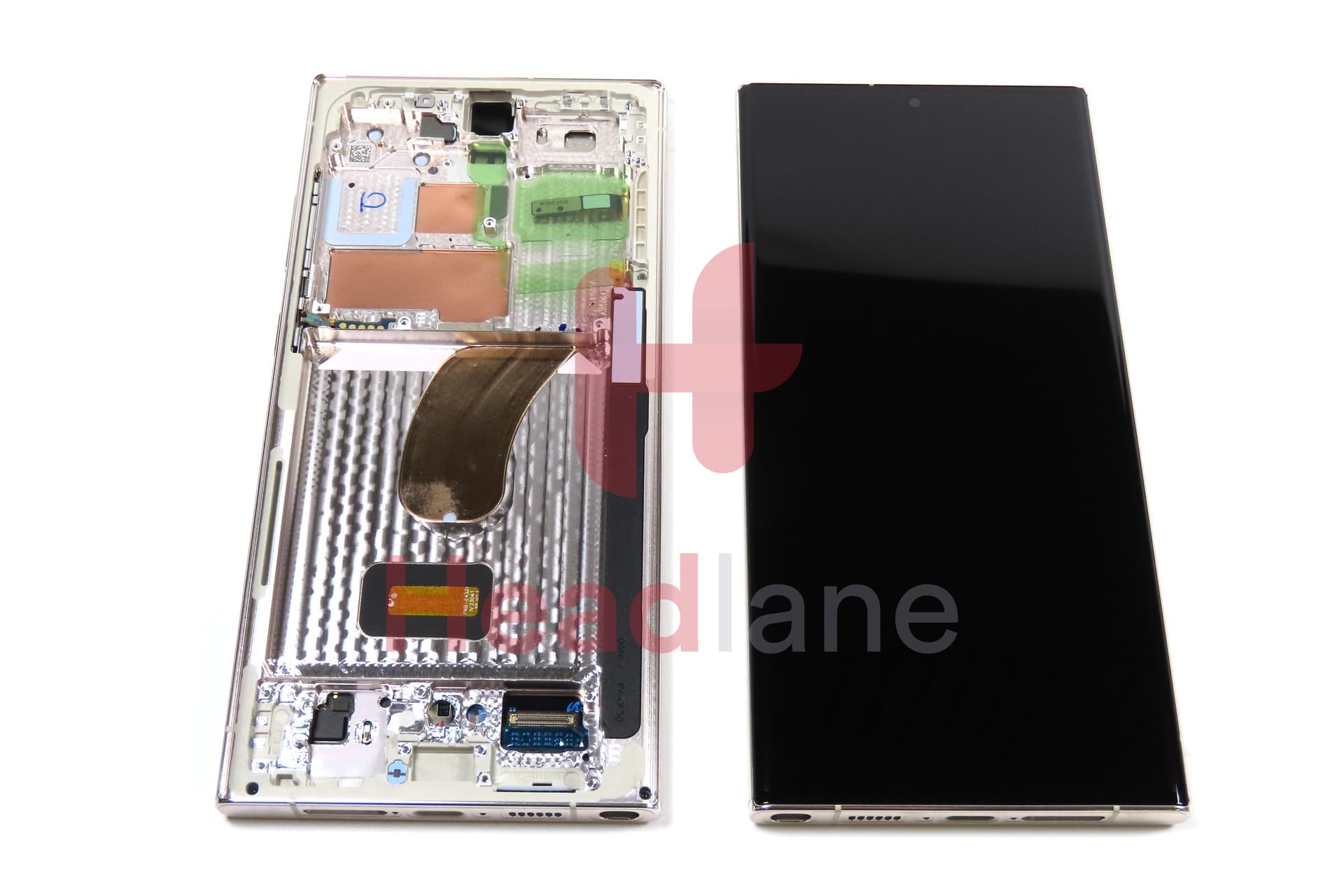 Samsung SM-S918 Galaxy S23 Ultra LCD Display / Screen + Touch - Cream - view 2