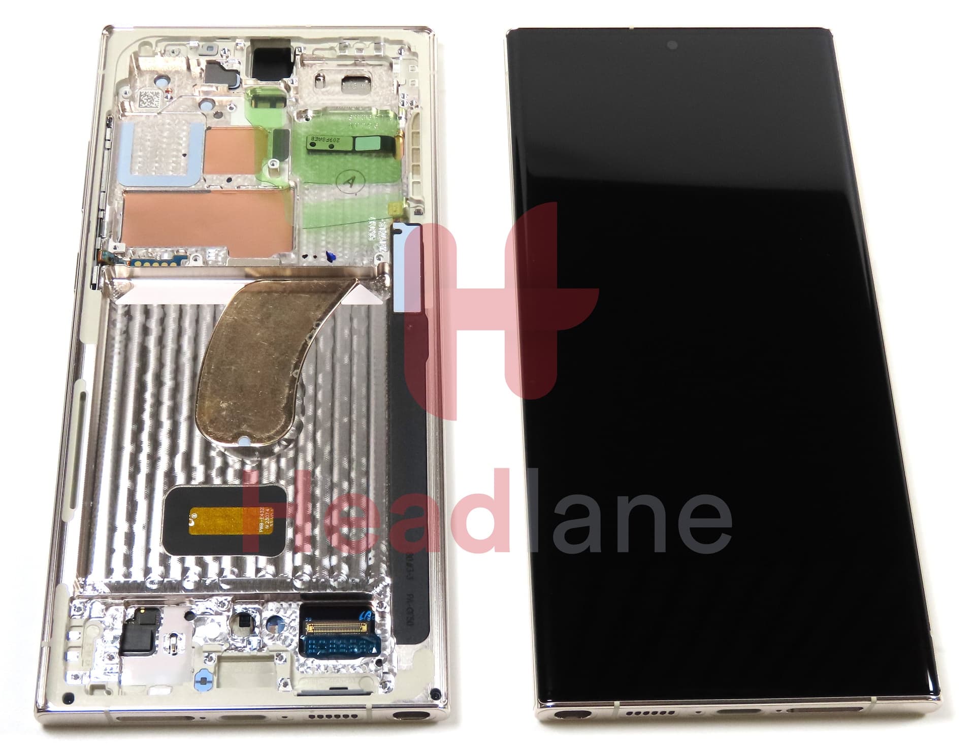 Samsung SM-S918 Galaxy S23 Ultra LCD Display / Screen + Touch - Cream - view 2