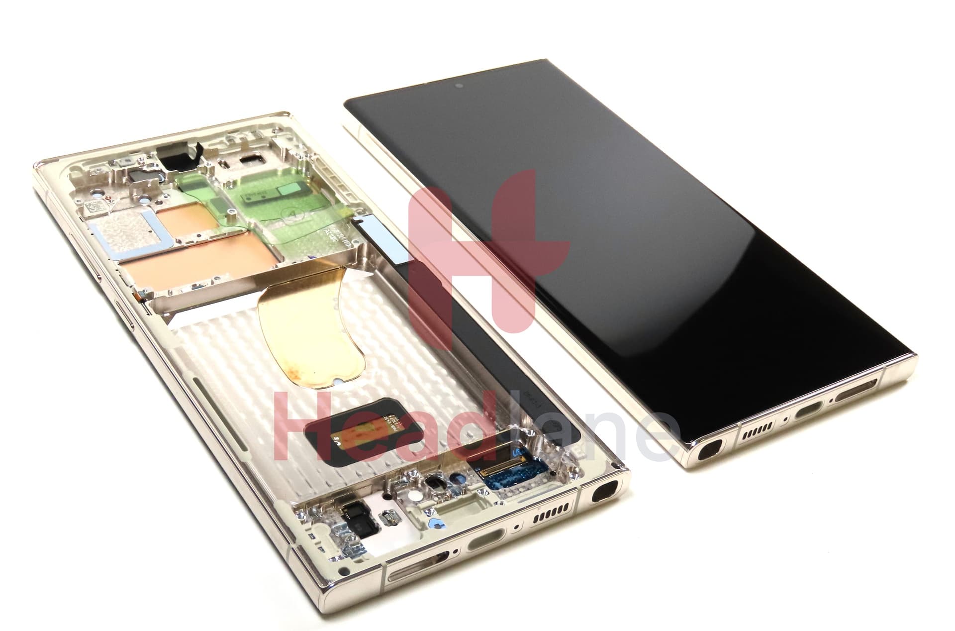 Samsung SM-S918 Galaxy S23 Ultra LCD Display / Screen + Touch - Cream - view 3