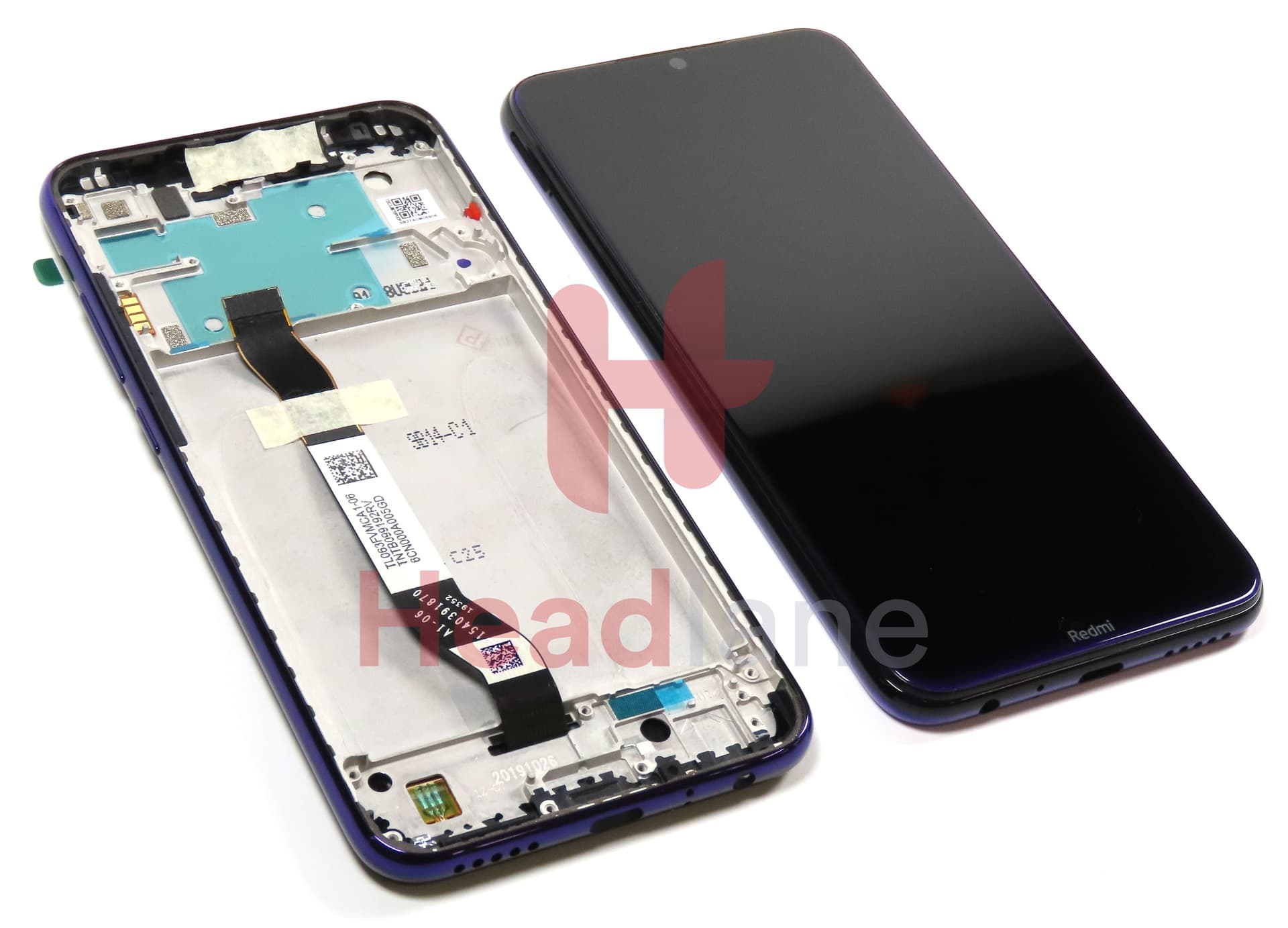 Xiaomi Redmi Note 8 (2021) LCD Display / Screen + Touch - Purple - view 2