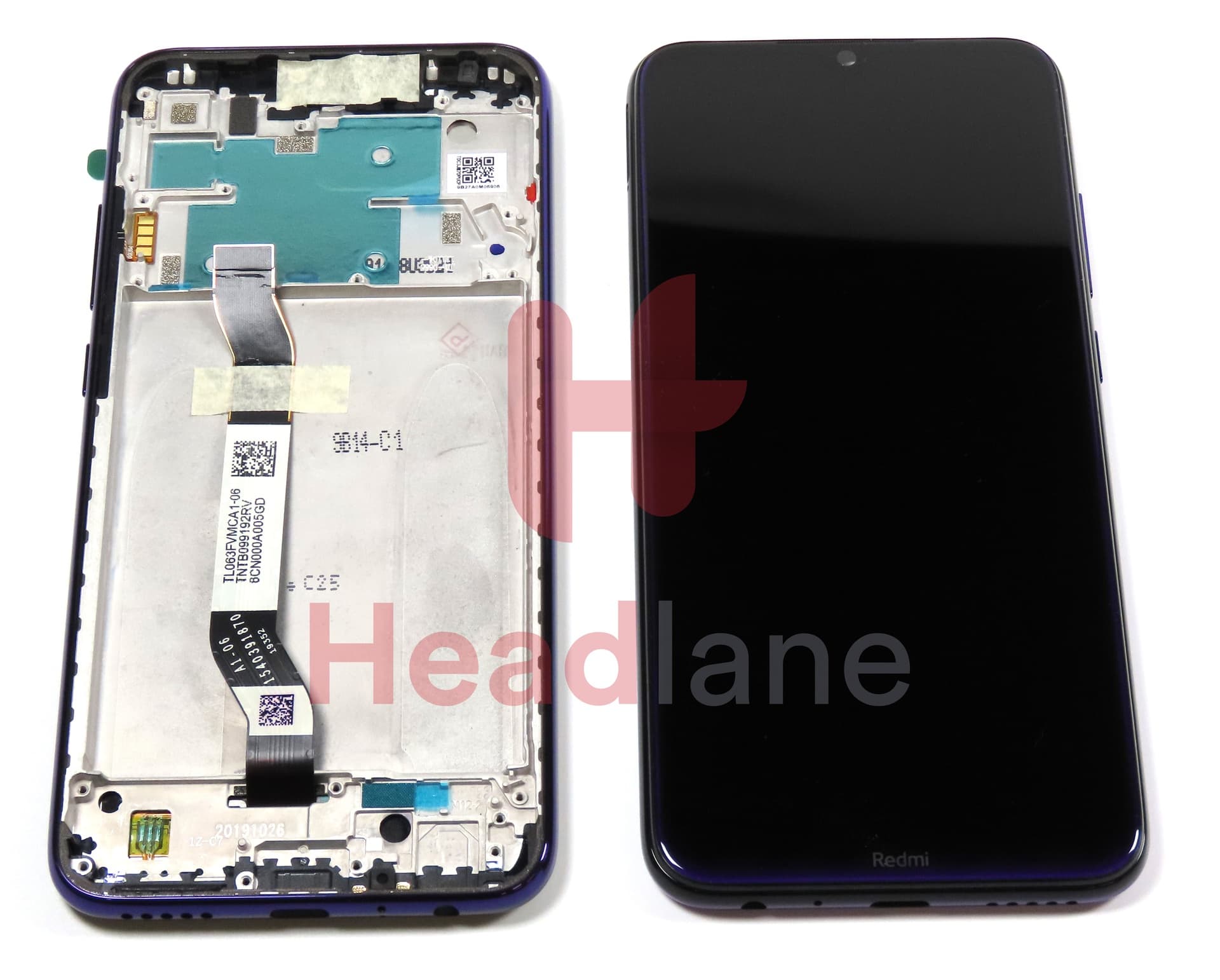 Xiaomi Redmi Note 8 (2021) LCD Display / Screen + Touch - Purple - view 3