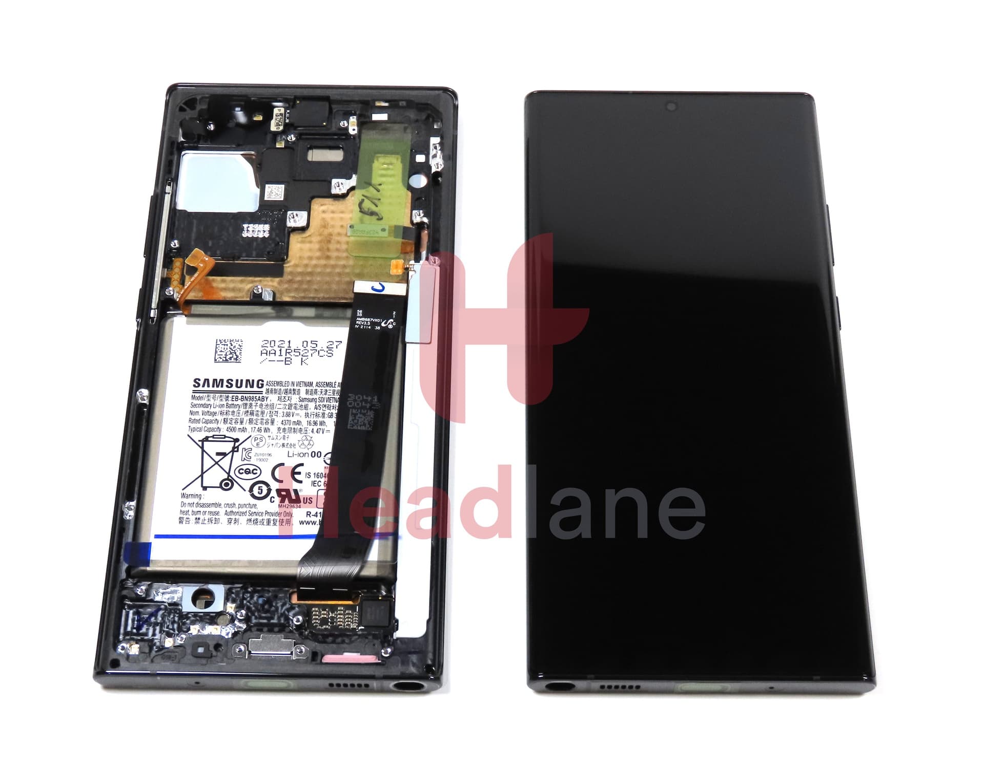 Samsung SM-N986 N985 Galaxy Note 20 Ultra 5G /4G LCD Display / Screen + Touch + Battery - Black - view 2