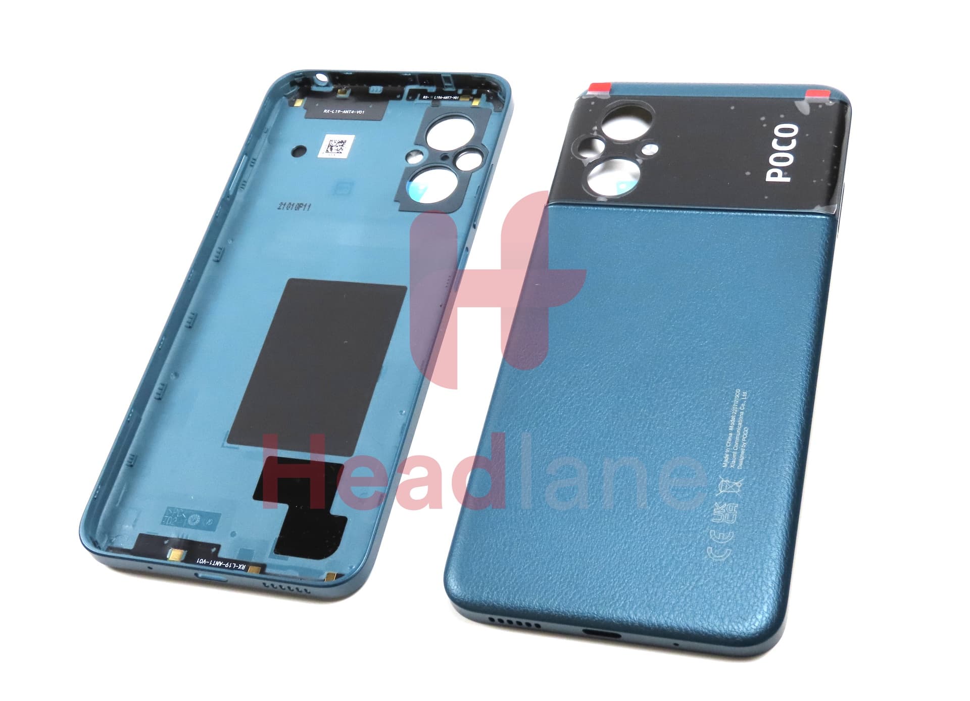 Xiaomi Poco M5 Back / Battery Cover - Cyan / Blue - view 2