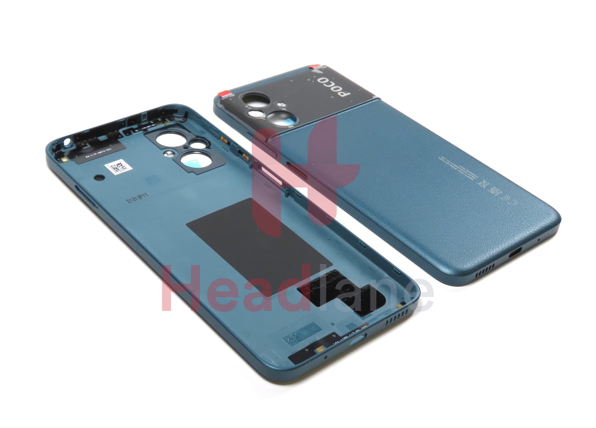 Xiaomi Poco M5 Back / Battery Cover - Cyan / Blue - view 3