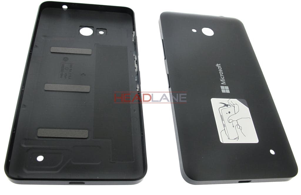 Microsoft Lumia 640 Battery Cover - Matt Black - view 2