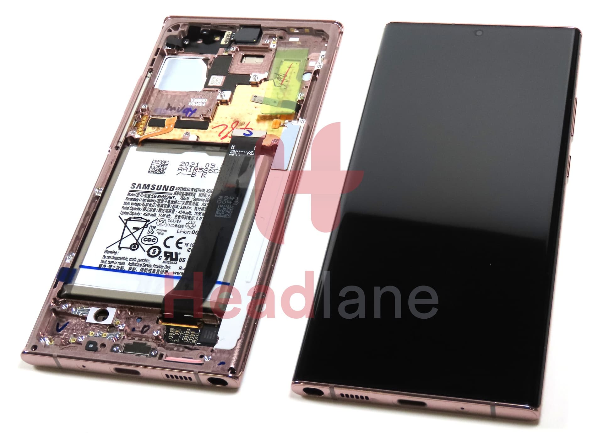 Samsung SM-N986 N985 Galaxy Note 20 Ultra 5G /4G LCD Display / Screen + Touch + Battery - Bronze - view 2