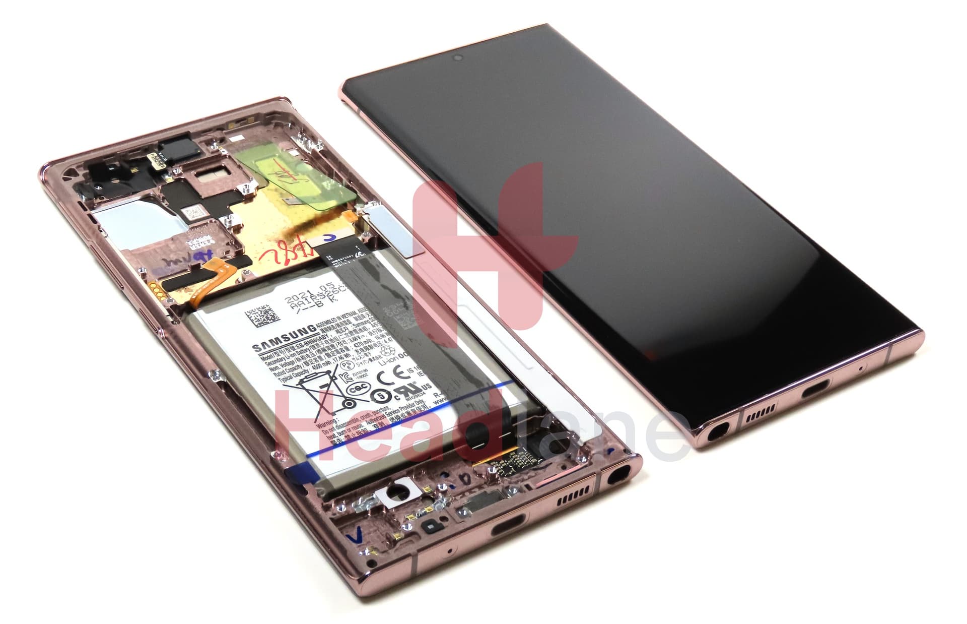 Samsung SM-N986 N985 Galaxy Note 20 Ultra 5G /4G LCD Display / Screen + Touch + Battery - Bronze - view 3