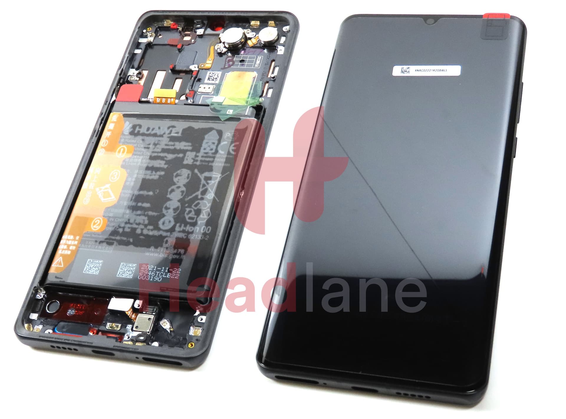 Huawei P30 Pro LCD Display / Screen + Touch + HB486486ECW Battery - Black - view 2
