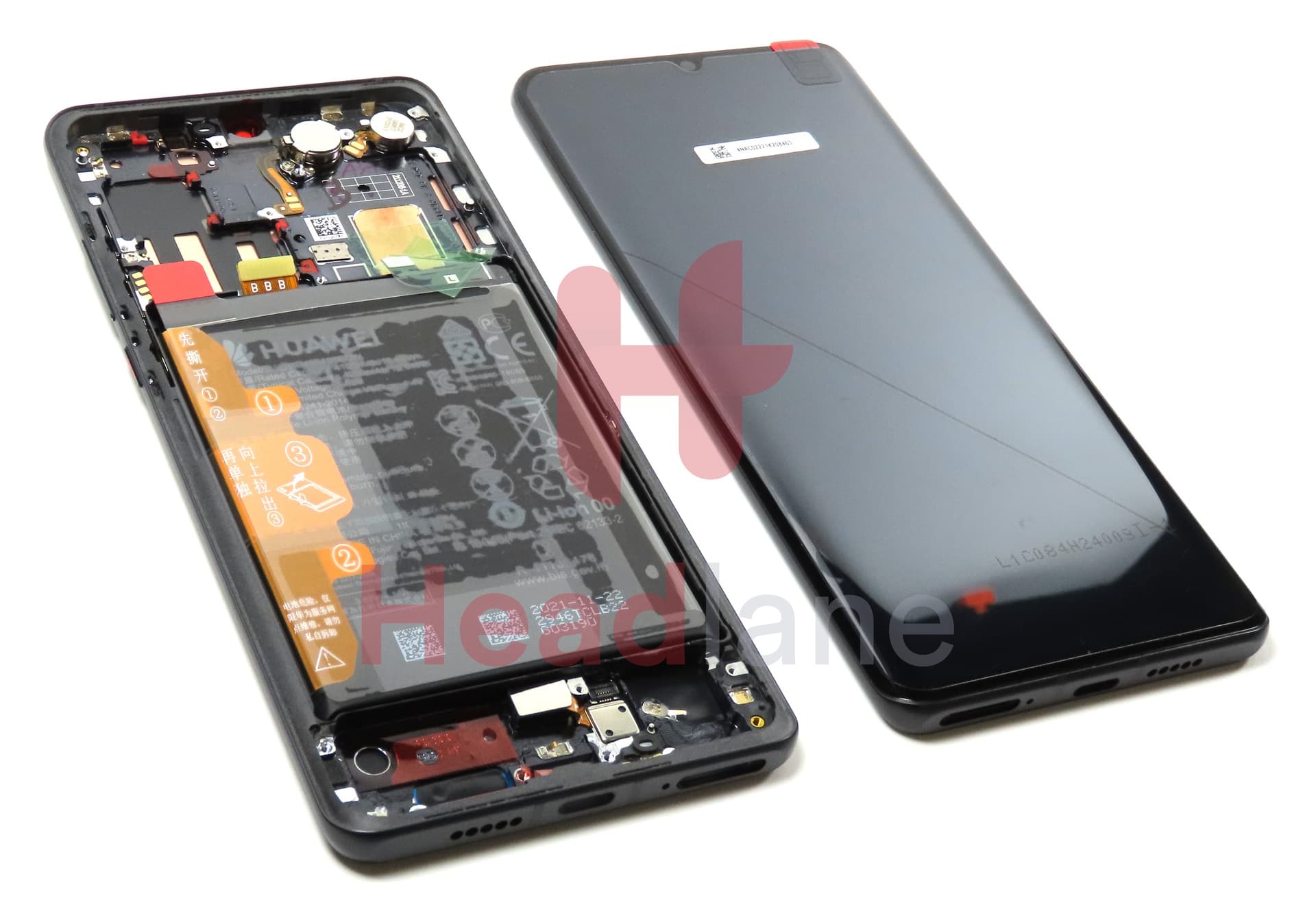Huawei P30 Pro LCD Display / Screen + Touch + HB486486ECW Battery - Black - view 3