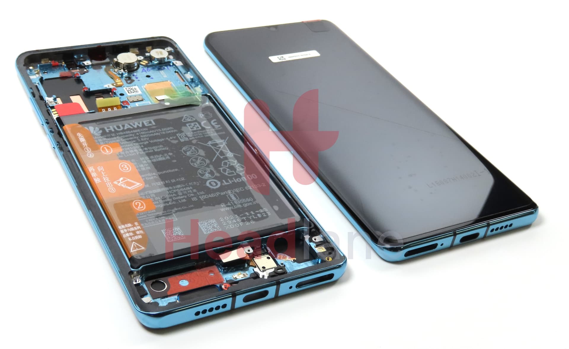 Huawei P30 Pro LCD Display / Screen + Touch + HB486486ECW Battery - Aurora Blue - view 2