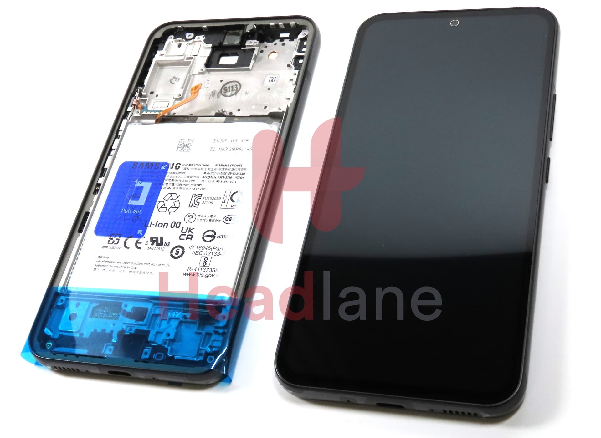 Samsung SM-A546 Galaxy A54 5G LCD Display / Screen + Touch + Battery - Black - view 2