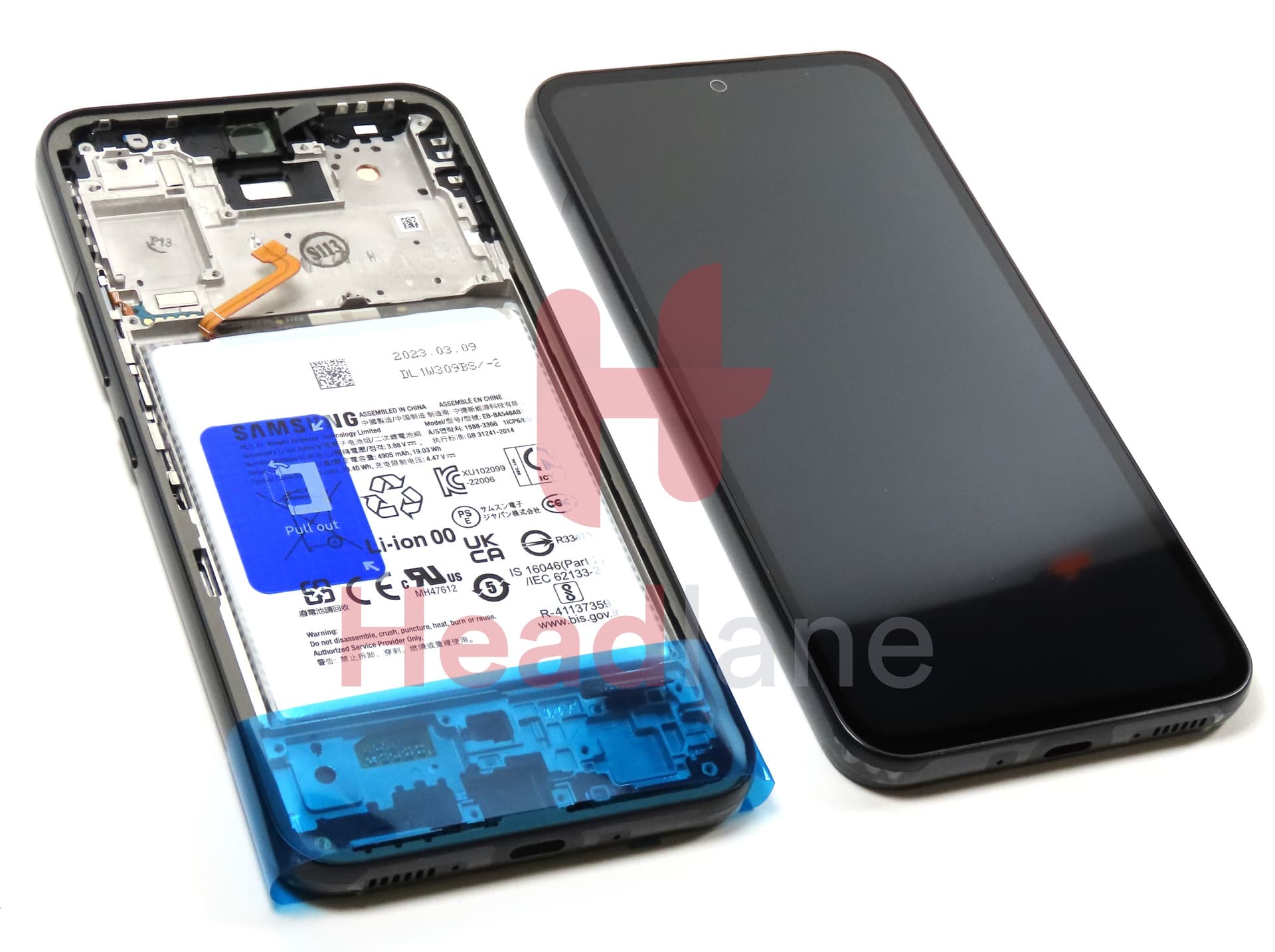 Samsung SM-A546 Galaxy A54 5G LCD Display / Screen + Touch + Battery - Black - view 3