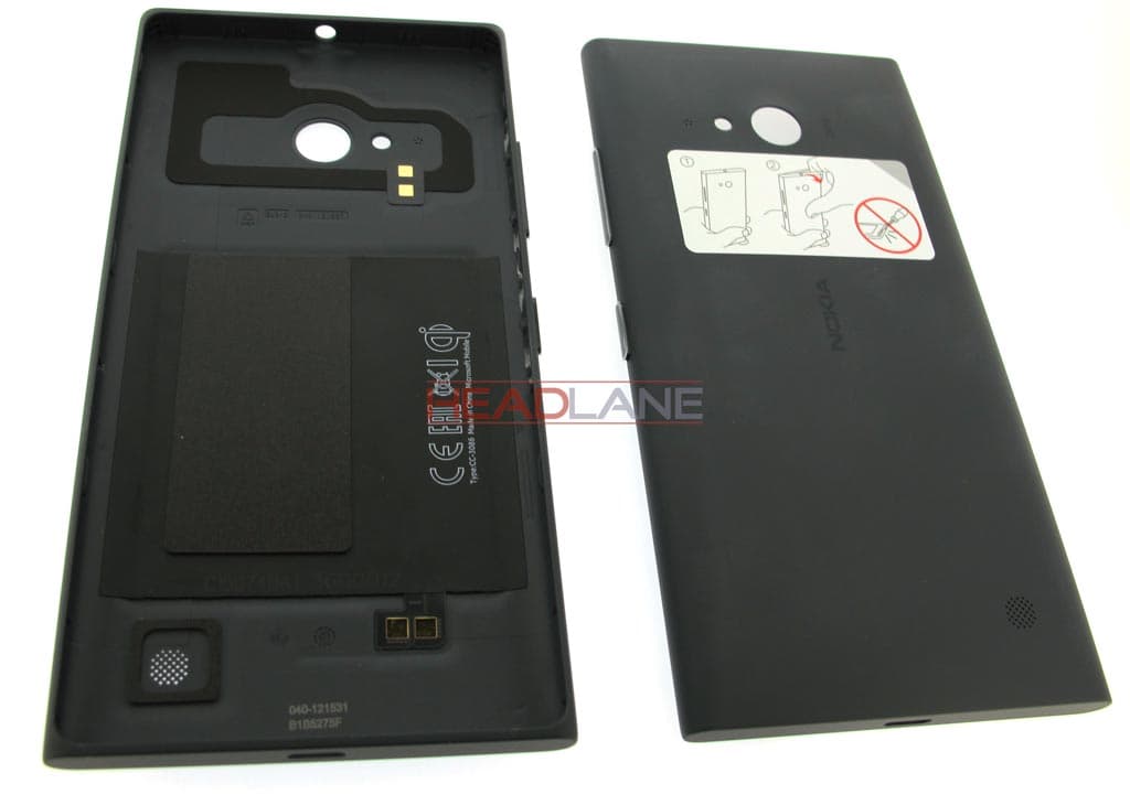 Nokia Lumia 735 WLC Battery Cover - Dark Grey - view 2