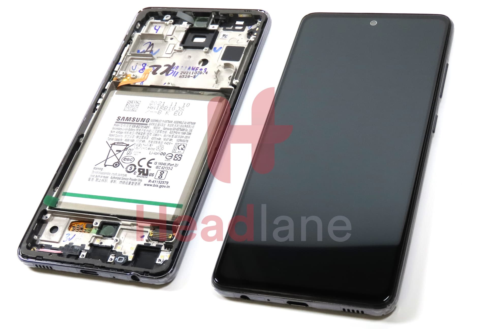 Samsung SM-A528 Galaxy A52s 5G LCD Display / Screen + Touch + Battery - Black - view 2