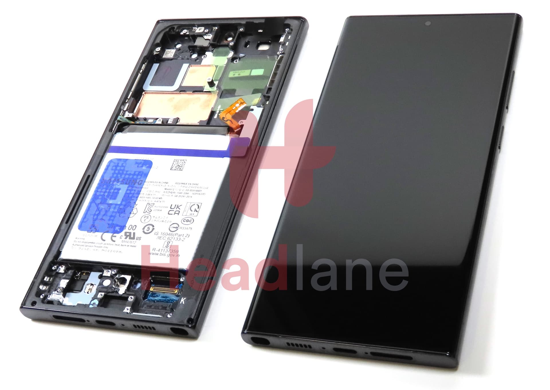 Samsung SM-S918 Galaxy S23 Ultra LCD Display / Screen + Touch + Battery - Black - view 2