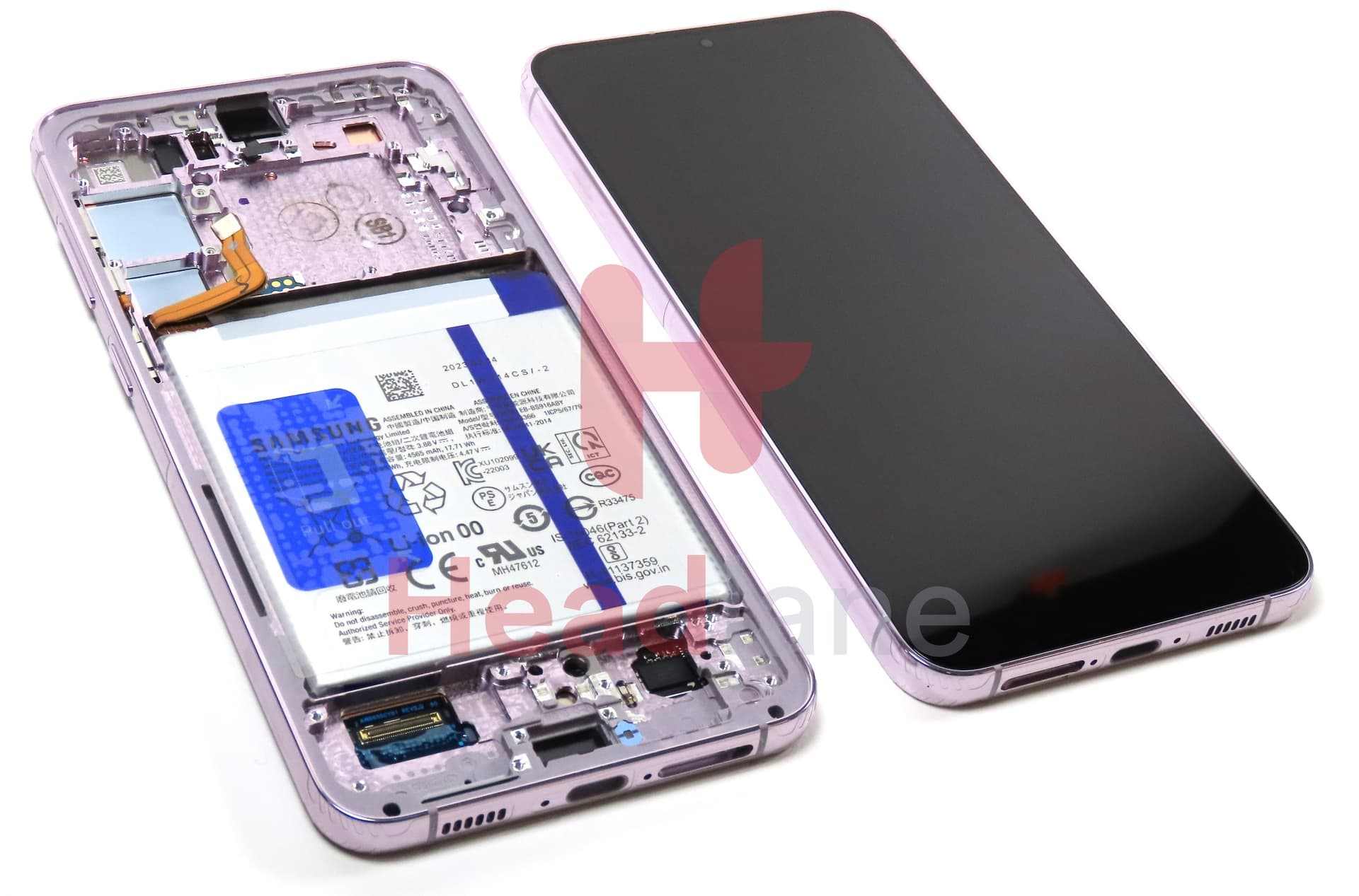 Samsung SM-S916 Galaxy S23+ / Plus LCD Display / Screen + Touch + Battery - Lavender - view 2