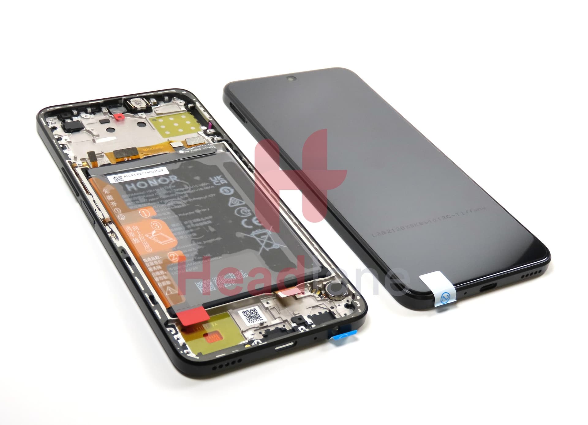 Honor X8 4G LCD Display / Screen + Touch + Battery Assembly - Black - view 2