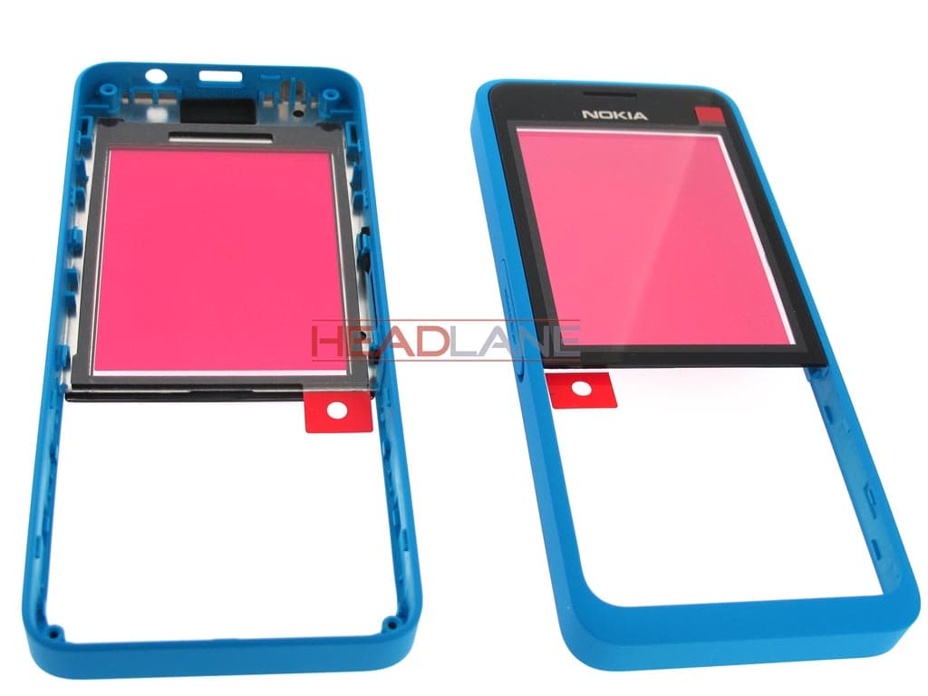 Nokia Asha 301 (Dual SIM) Front Cover - Cyan - view 2