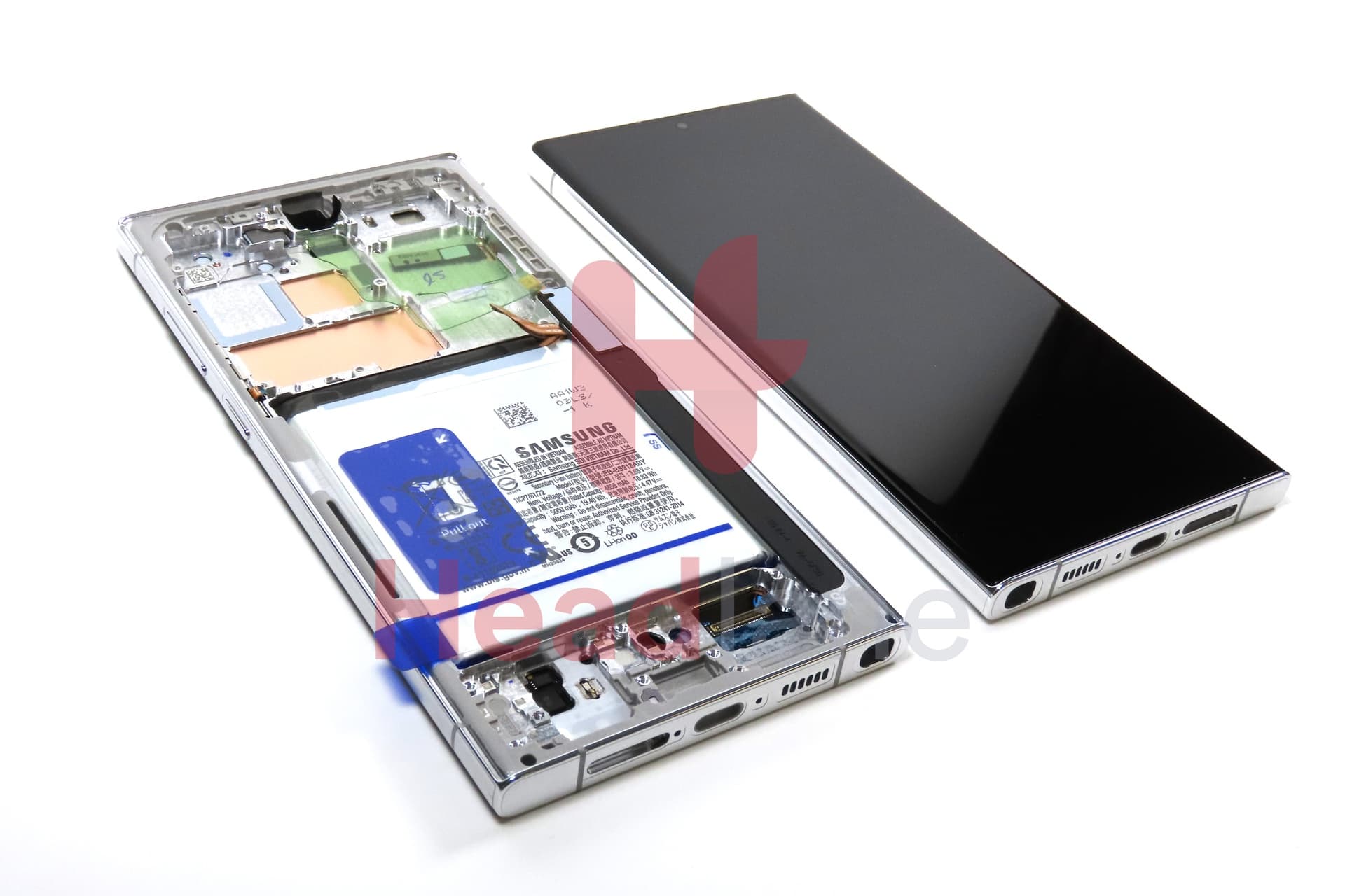 Samsung SM-S918 Galaxy S23 Ultra LCD Display / Screen + Touch + Battery - Sky Blue / Lime - view 2