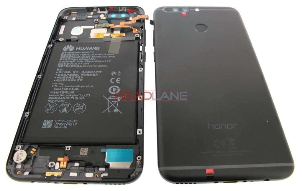 Huawei Honor 8 Pro Battery Cover - Midnight Black 2