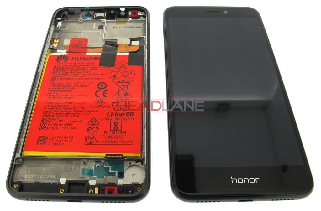 Huawei P8 Lite (2017) LCD Display / Screen + Touch + Battery Assembly - Black - view 2