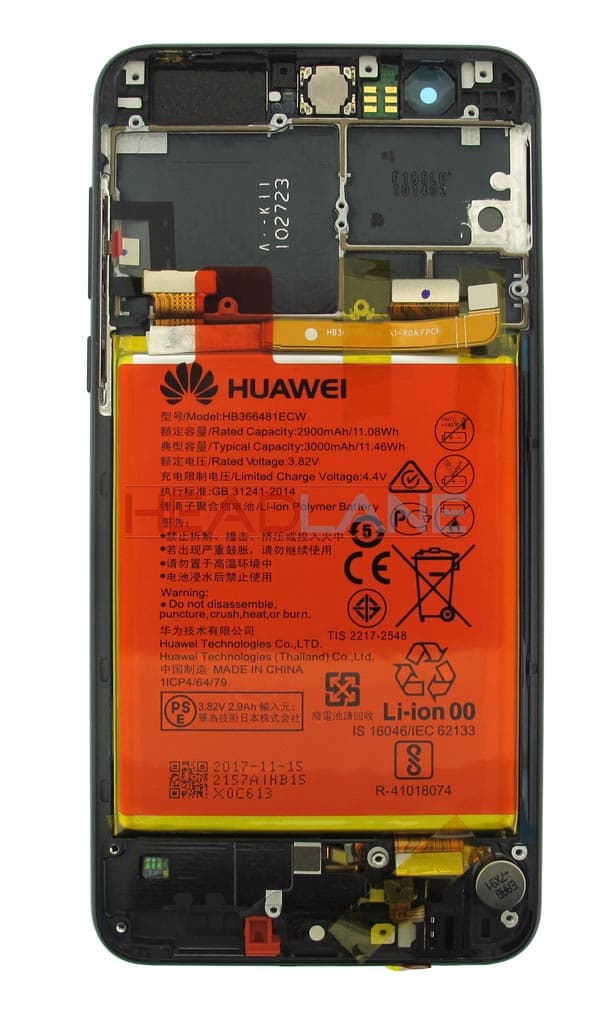 Huawei Honor 8 LCD Display / Screen + Touch + Battery - Black - view 2