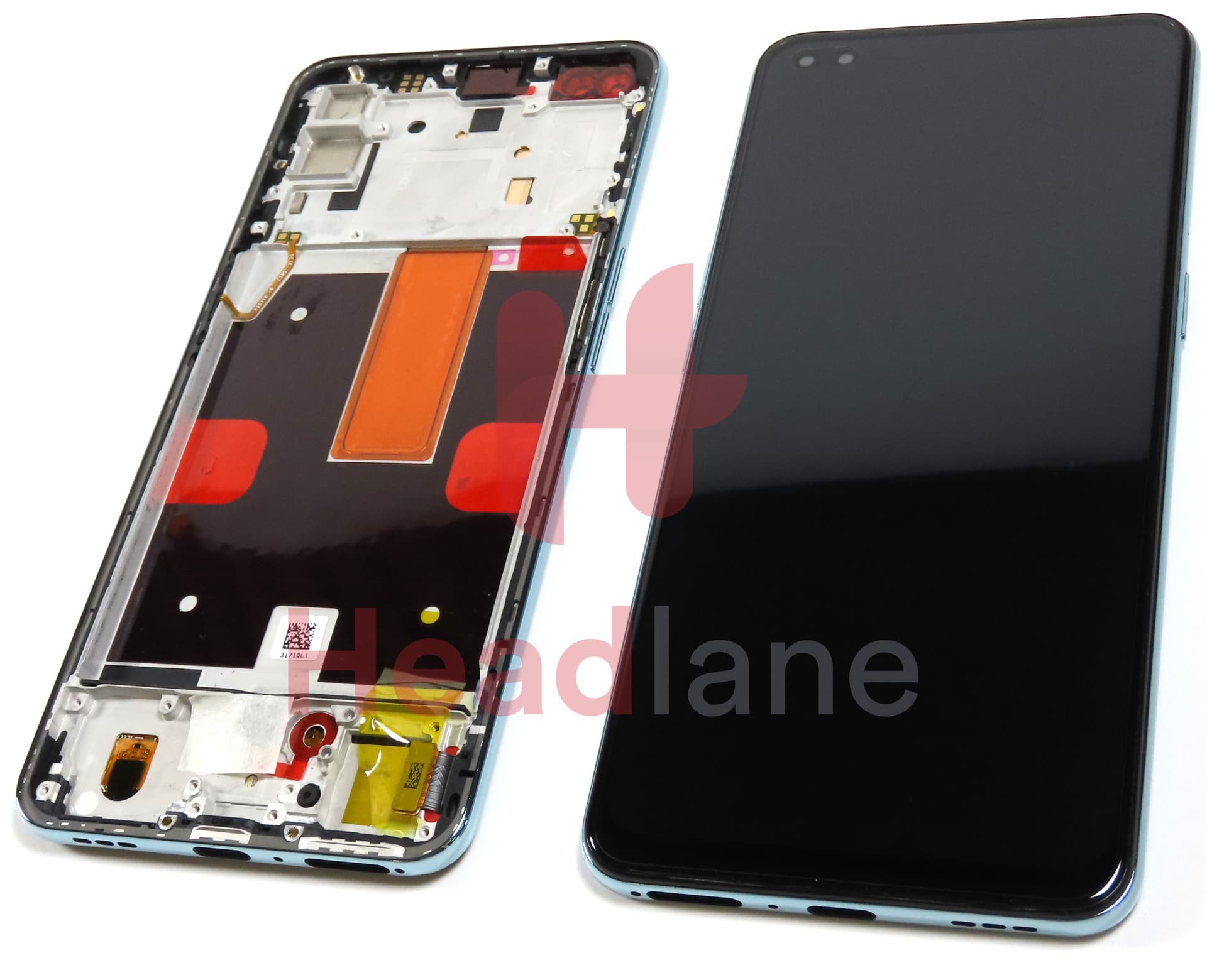 Oppo CPH2091 Reno4 5G LCD Display / Screen + Touch - Blue - view 2