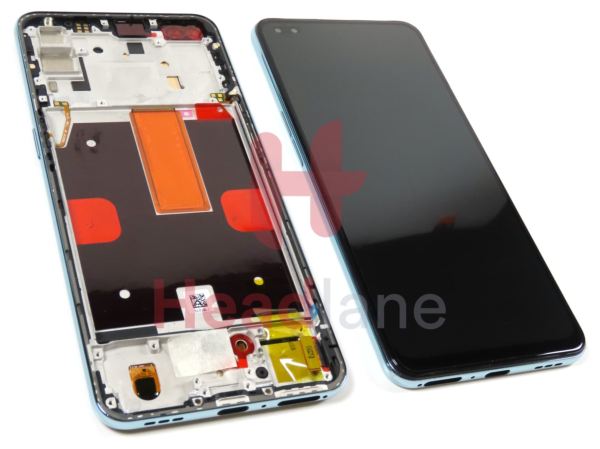 Oppo CPH2091 Reno4 5G LCD Display / Screen + Touch - Blue - view 3