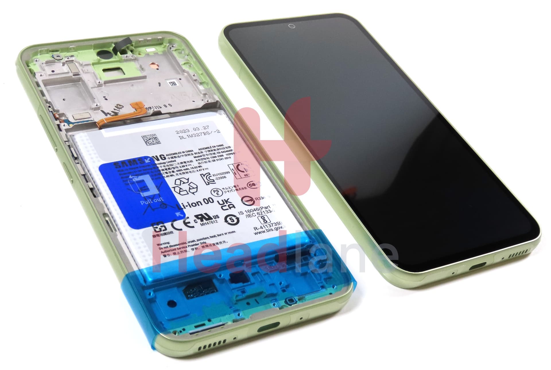 Samsung SM-A546 Galaxy A54 5G LCD Display / Screen + Touch + Battery - Lime - view 3