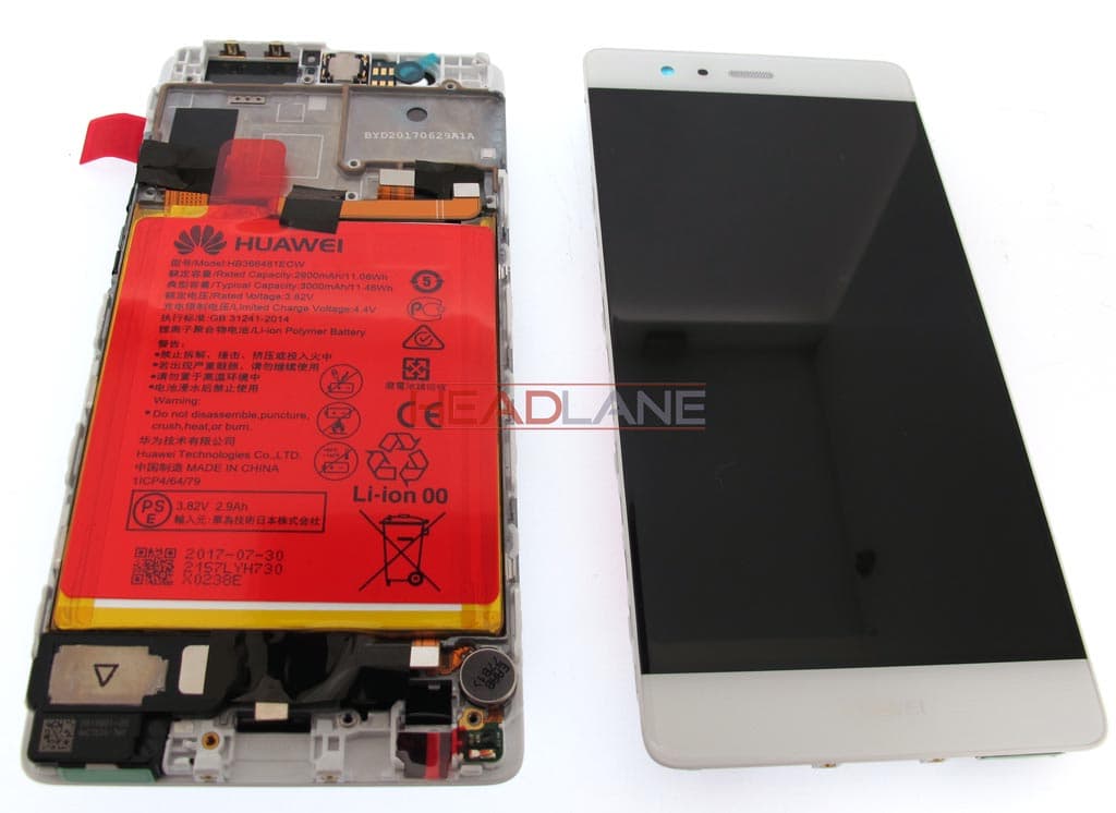 Huawei P9 LCD Display / Screen + Touch + Battery Assembly - White - view 2