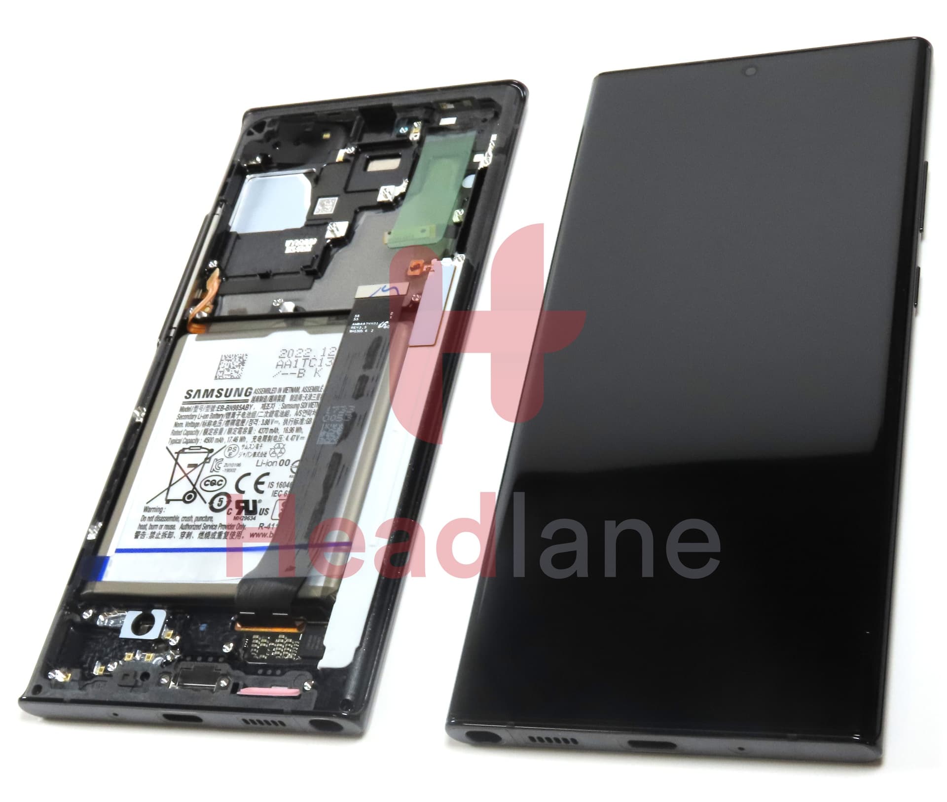 Samsung SM-N986 N985 Galaxy Note 20 Ultra 5G /4G LCD Display / Screen + Touch + Battery - Black (No Camera) - view 2