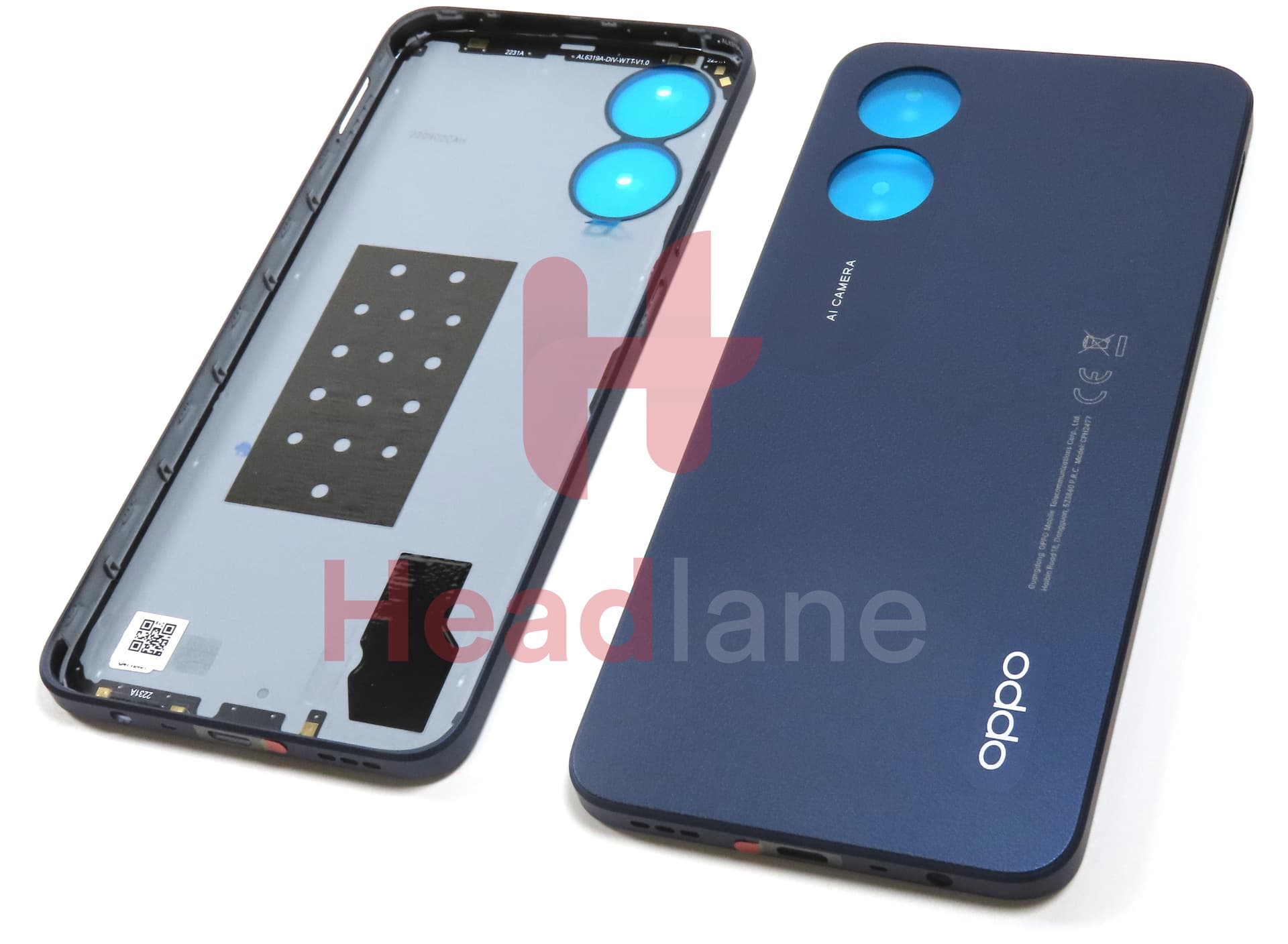 Oppo CPH2477 A17 Back / Battery Cover - Black - view 3