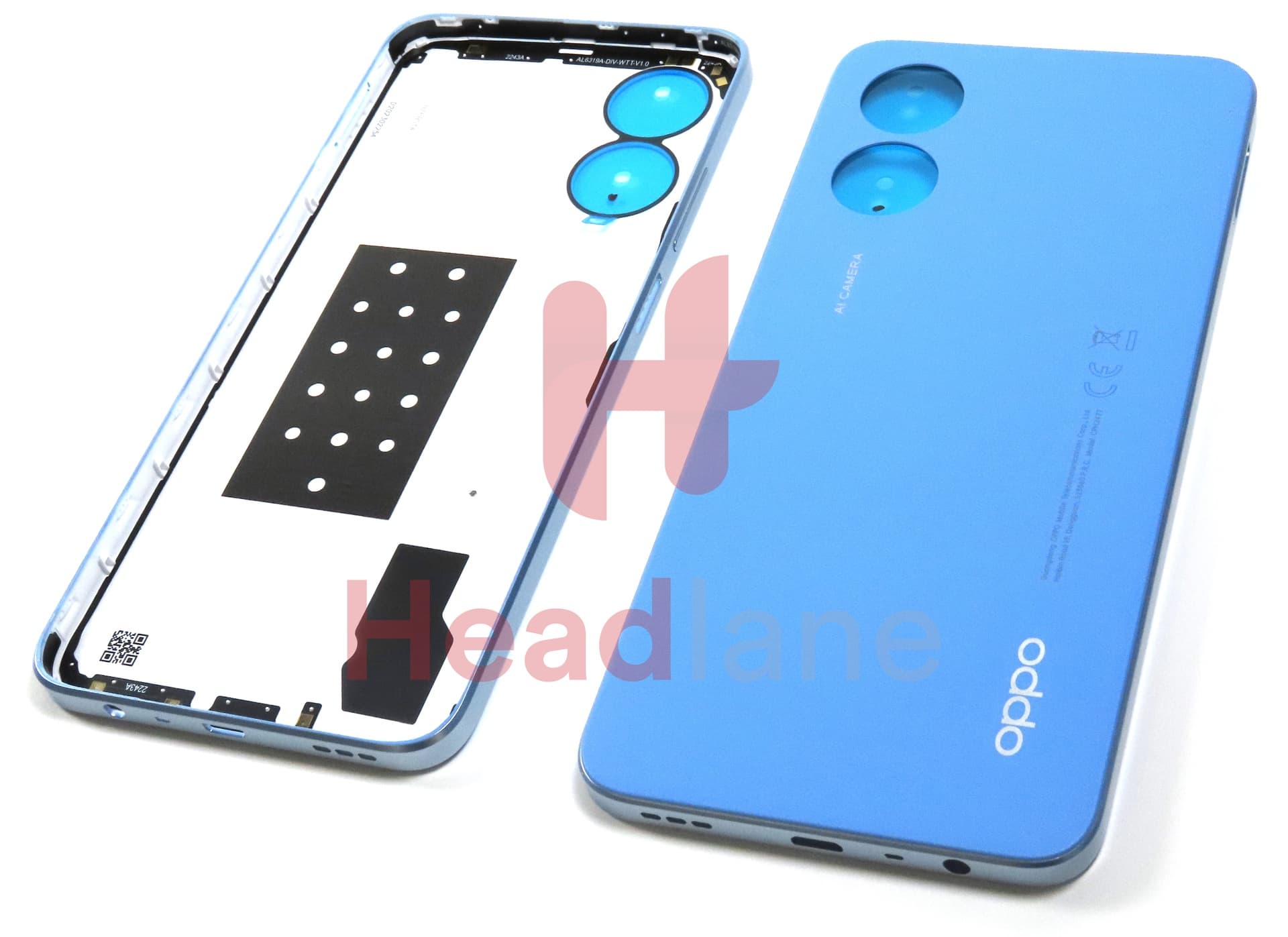 Oppo CPH2477 A17 Back / Battery Cover - Blue - view 2