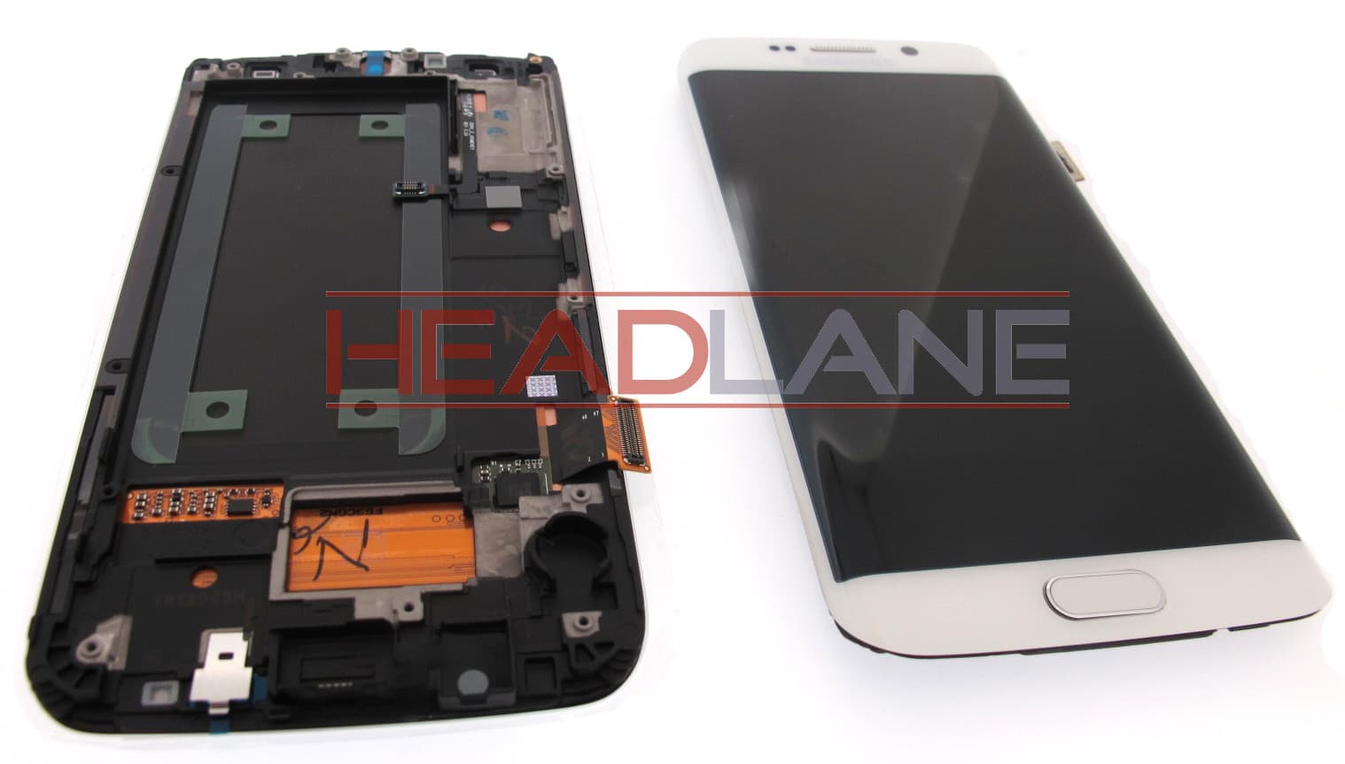 Samsung SM-G925F Galaxy S6 Edge LCD Display / Screen + Touch - White - view 3