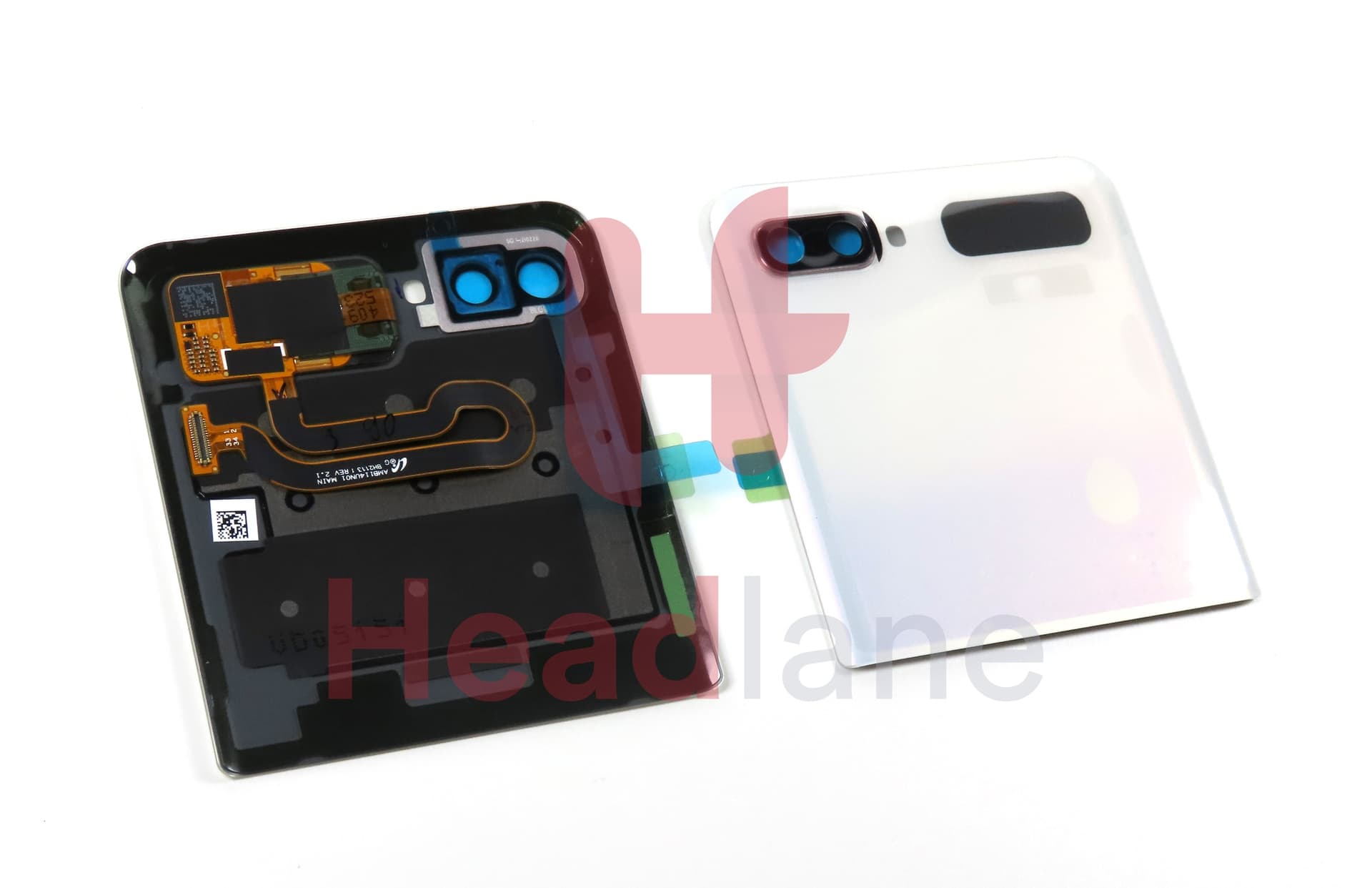 Samsung SM-F707 Galaxy Z Flip 5G Outer LCD Display / Screen + Touch - White - view 2