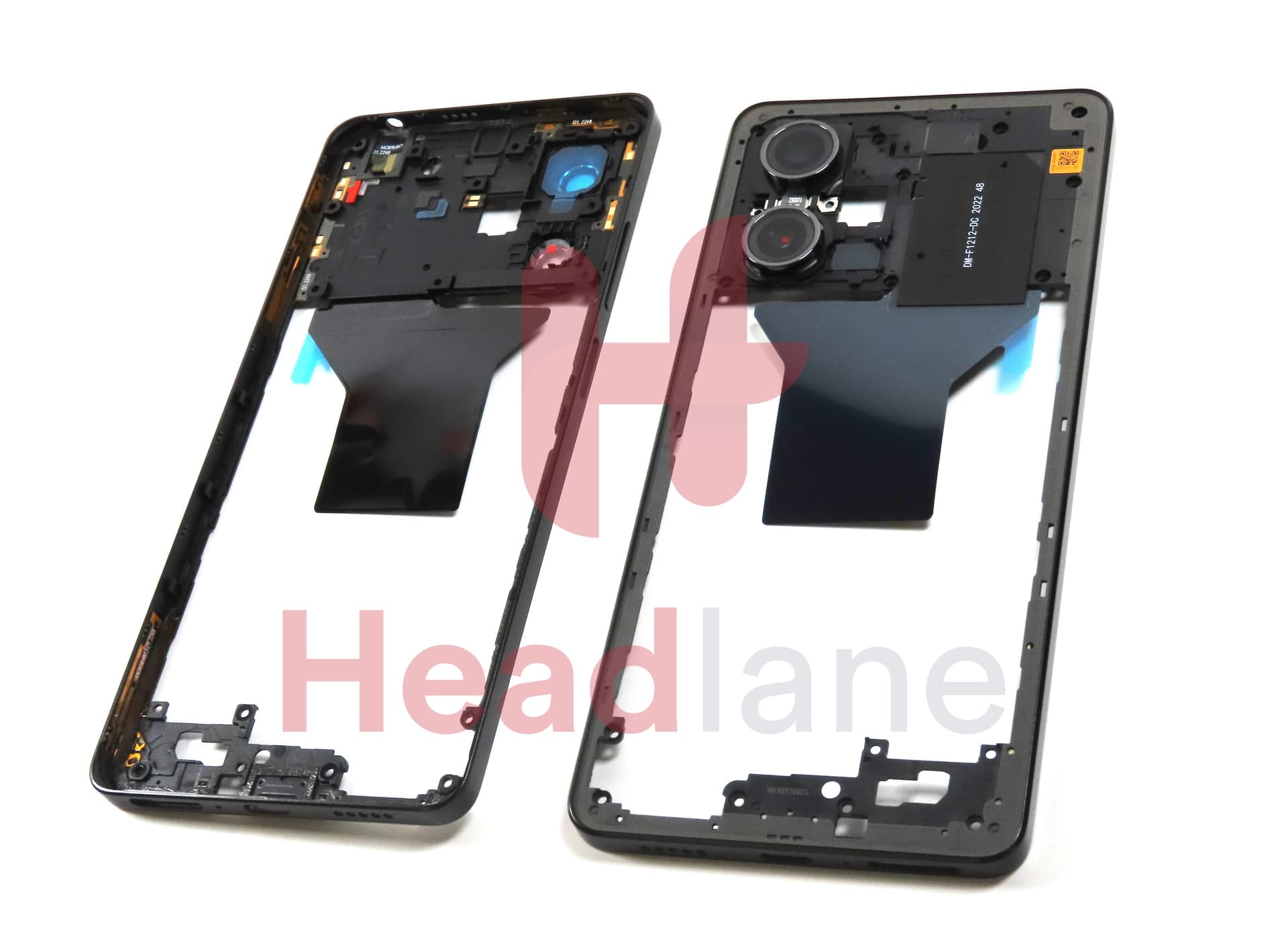 Xiaomi Poco X5 Pro 5G Middle Cover / Chassis - Black - view 2