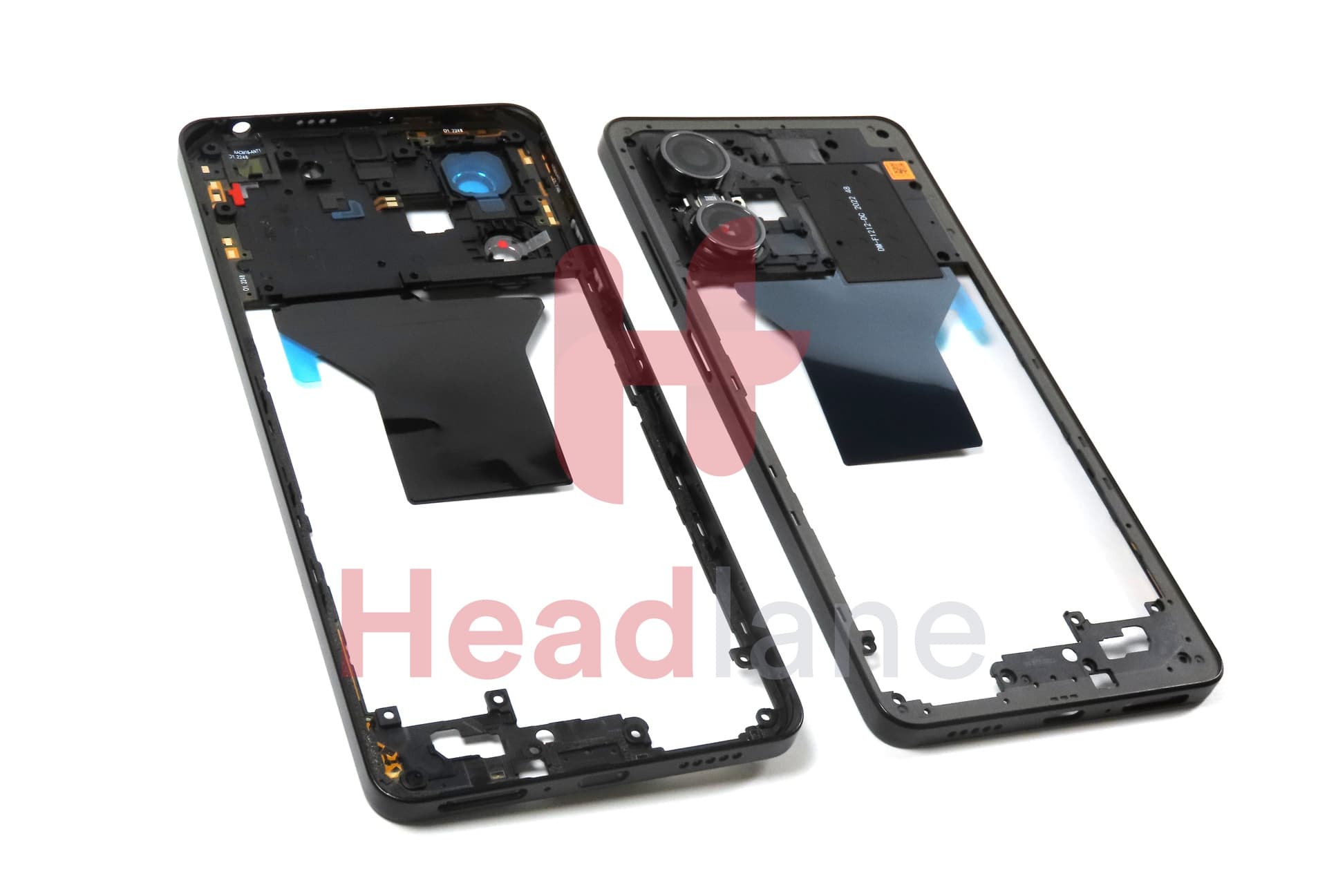 Xiaomi Poco X5 Pro 5G Middle Cover / Chassis - Black - view 3
