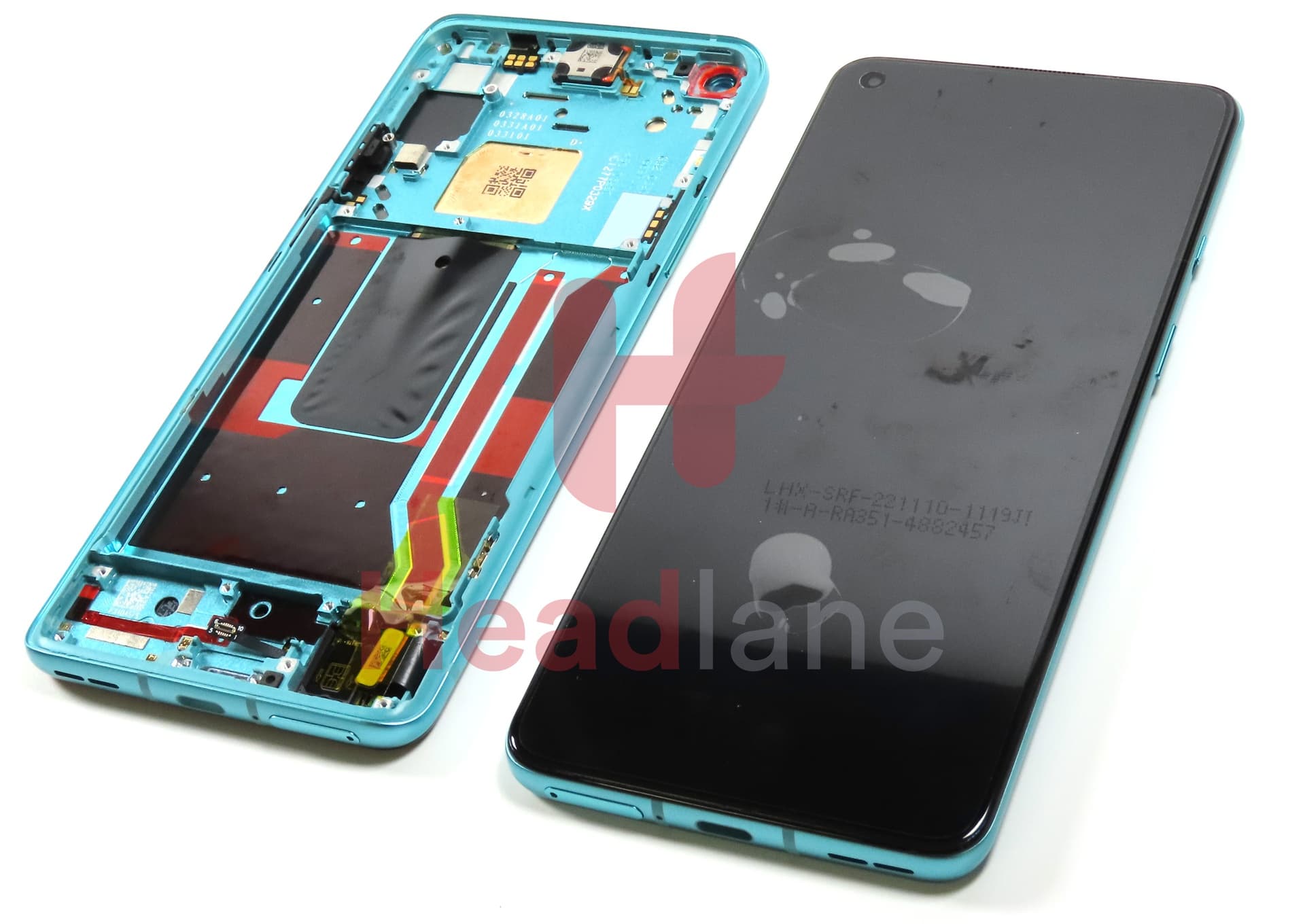 OnePlus 8T LCD Display / Screen + Touch - Green - view 3