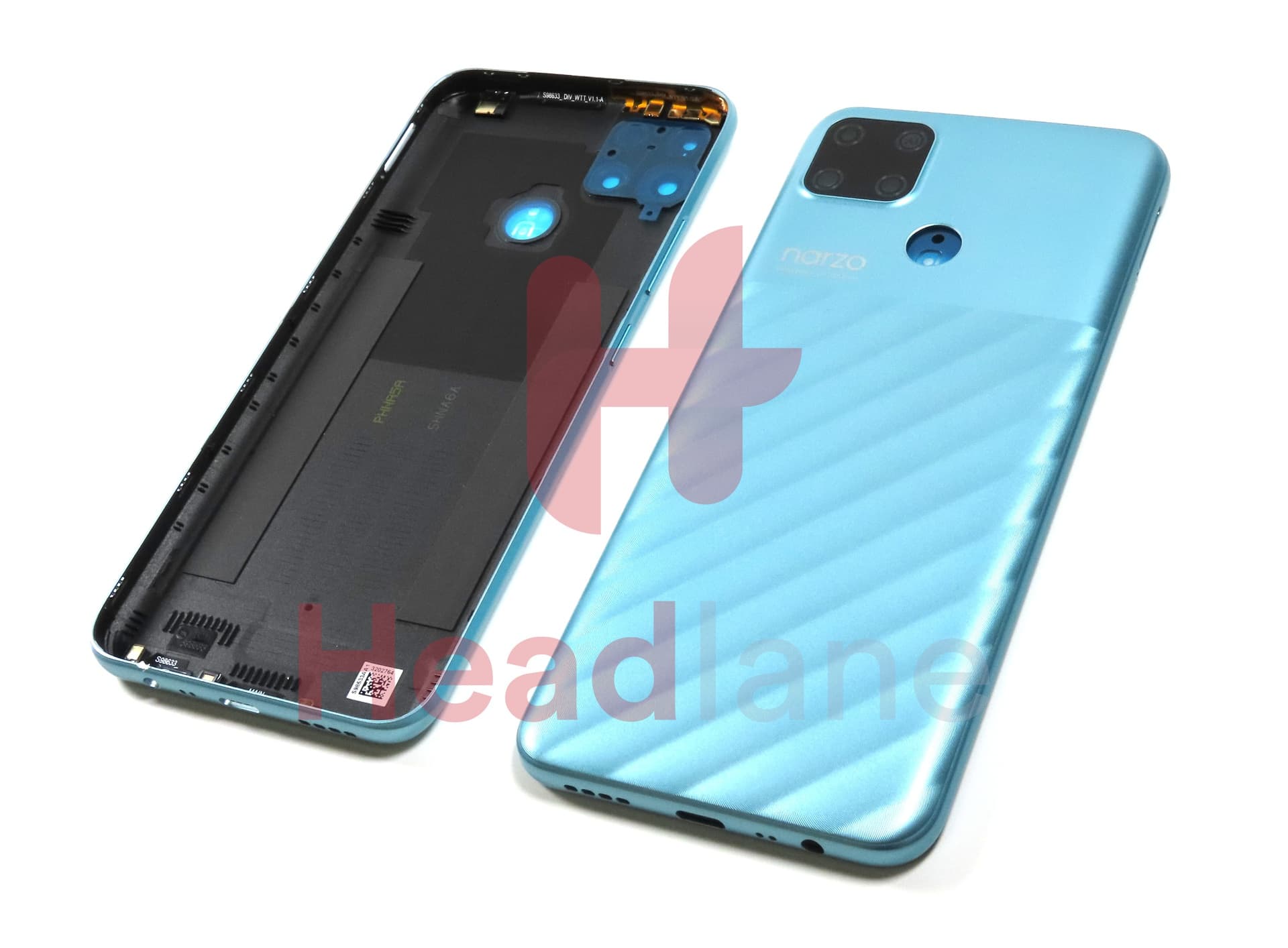 Realme RMX3171 Narzo 30A Back / Battery Cover - Blue - view 2