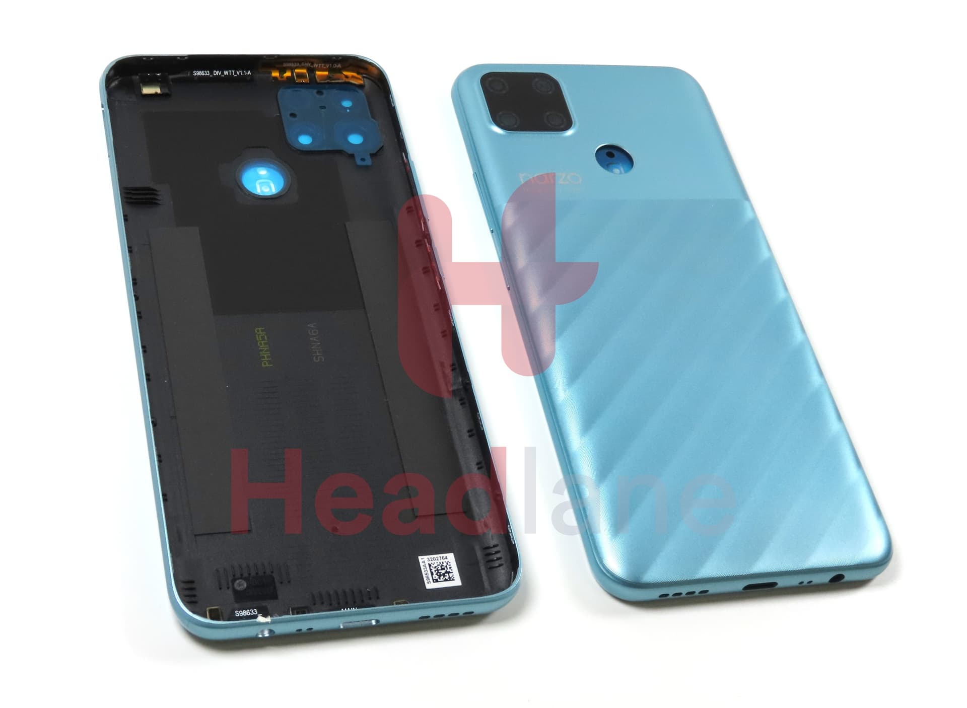 Realme RMX3171 Narzo 30A Back / Battery Cover - Blue - view 3
