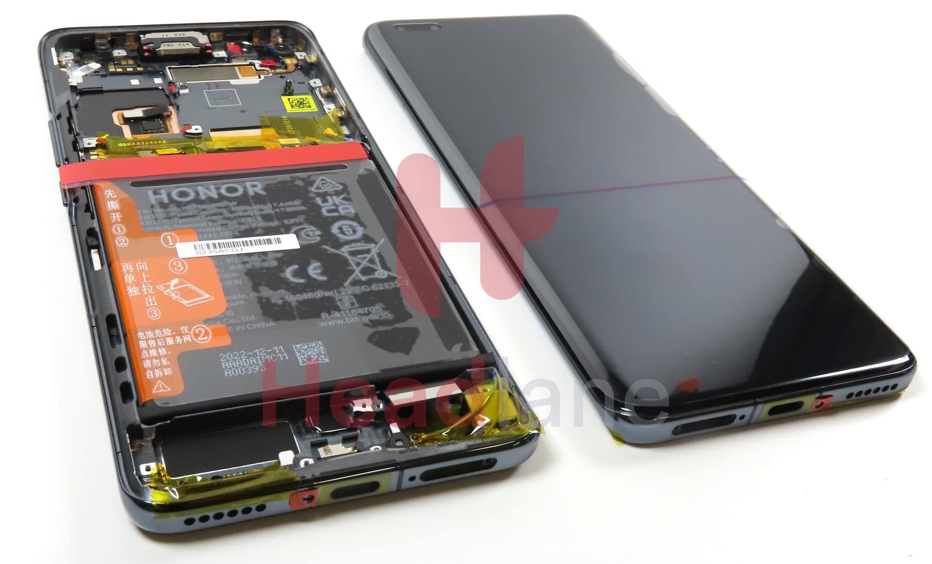 Honor Magic4 Pro LCD Display / Screen + Touch + HB586680EFW Battery - Black - view 3