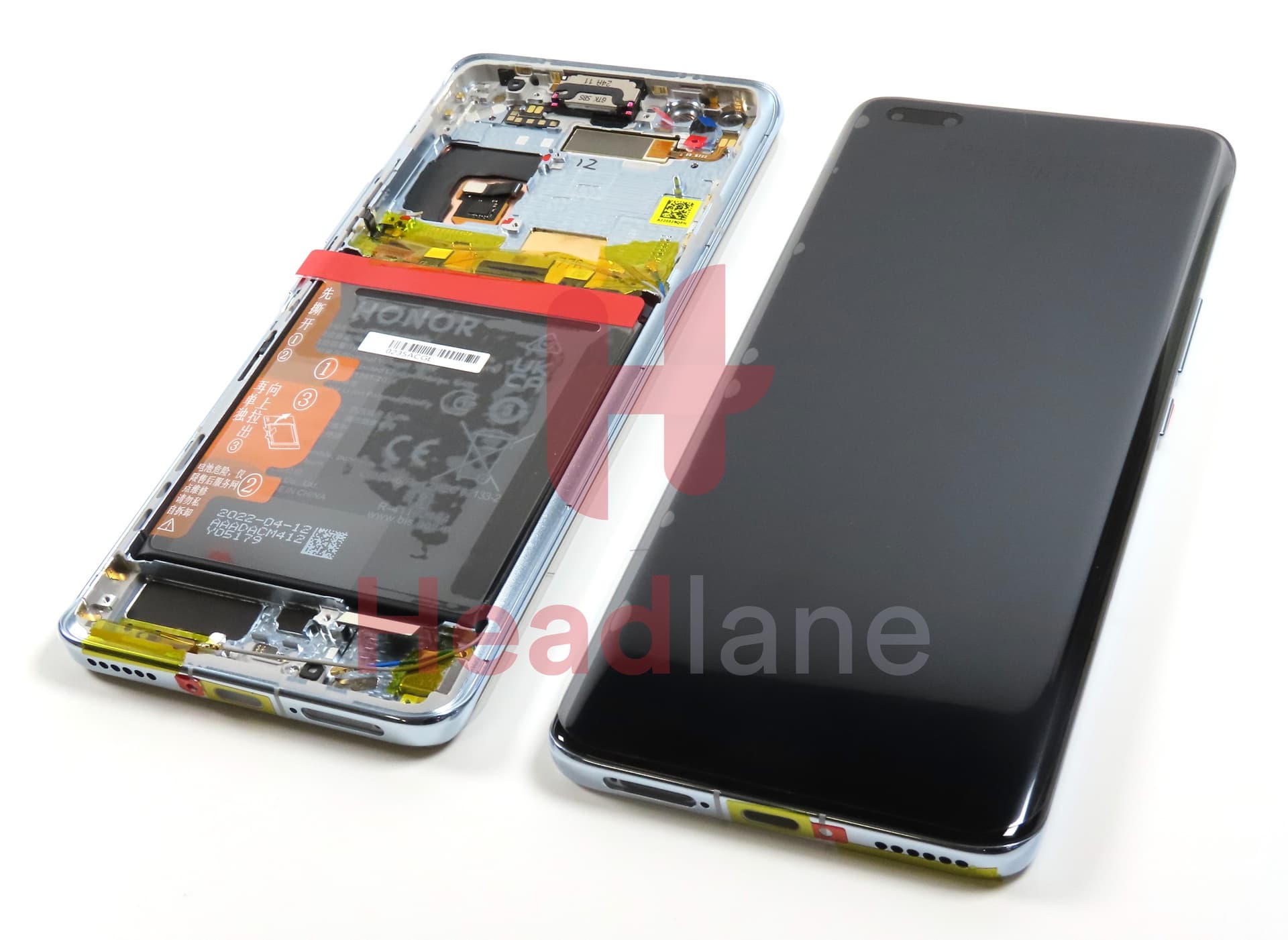 Honor Magic4 Pro LCD Display / Screen + Touch + HB586680EFW Battery - Cyan - view 3