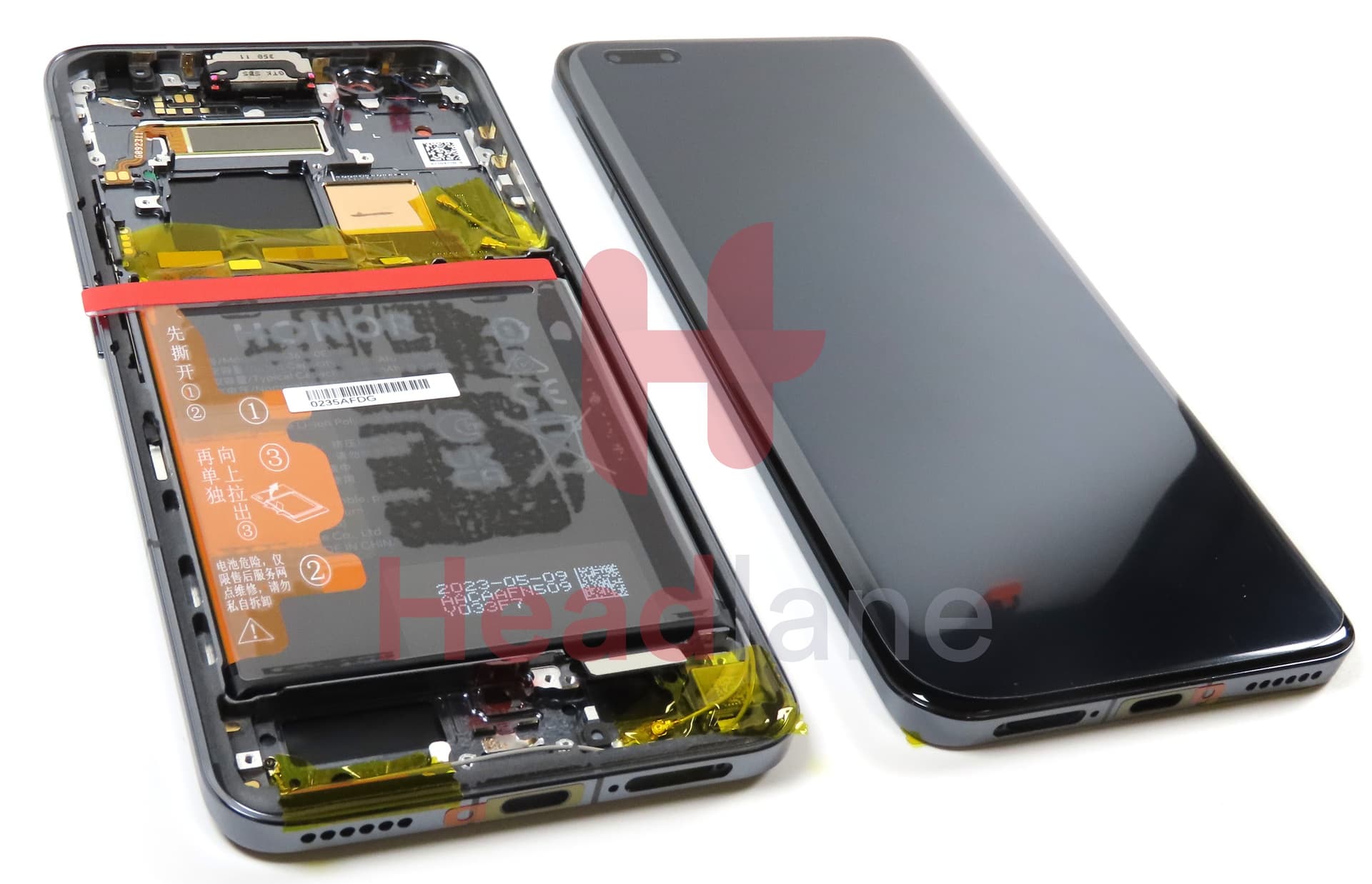 Honor Magic5 Pro LCD Display / Screen + Touch + Battery - Black - view 2