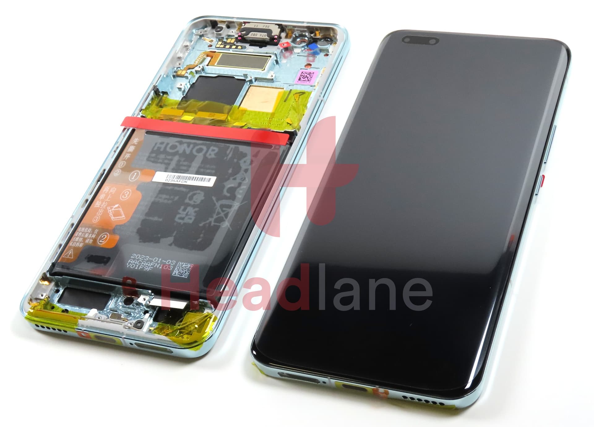 Honor Magic5 Pro LCD Display / Screen + Touch + Battery - Green - view 2