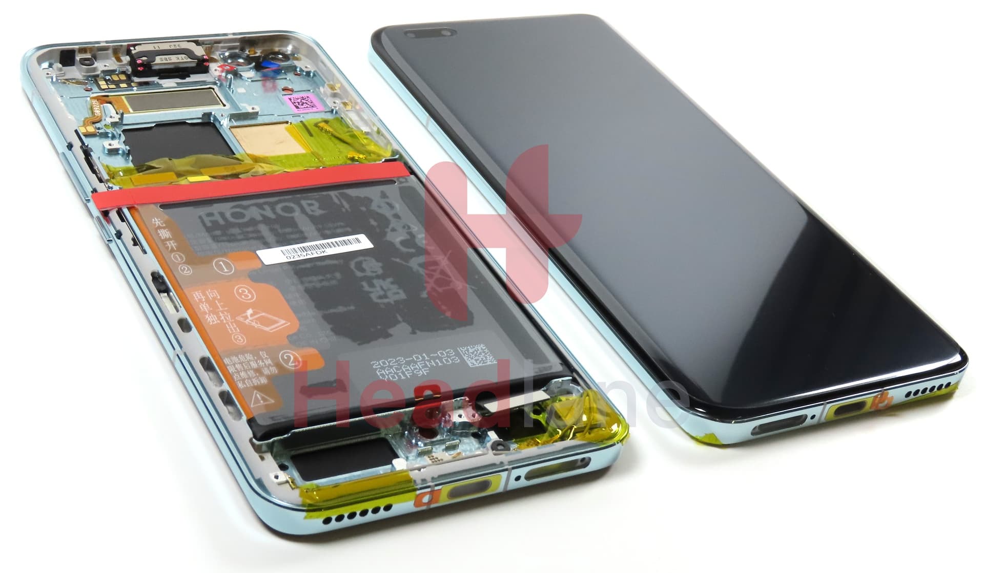 Honor Magic5 Pro LCD Display / Screen + Touch + Battery - Green - view 3