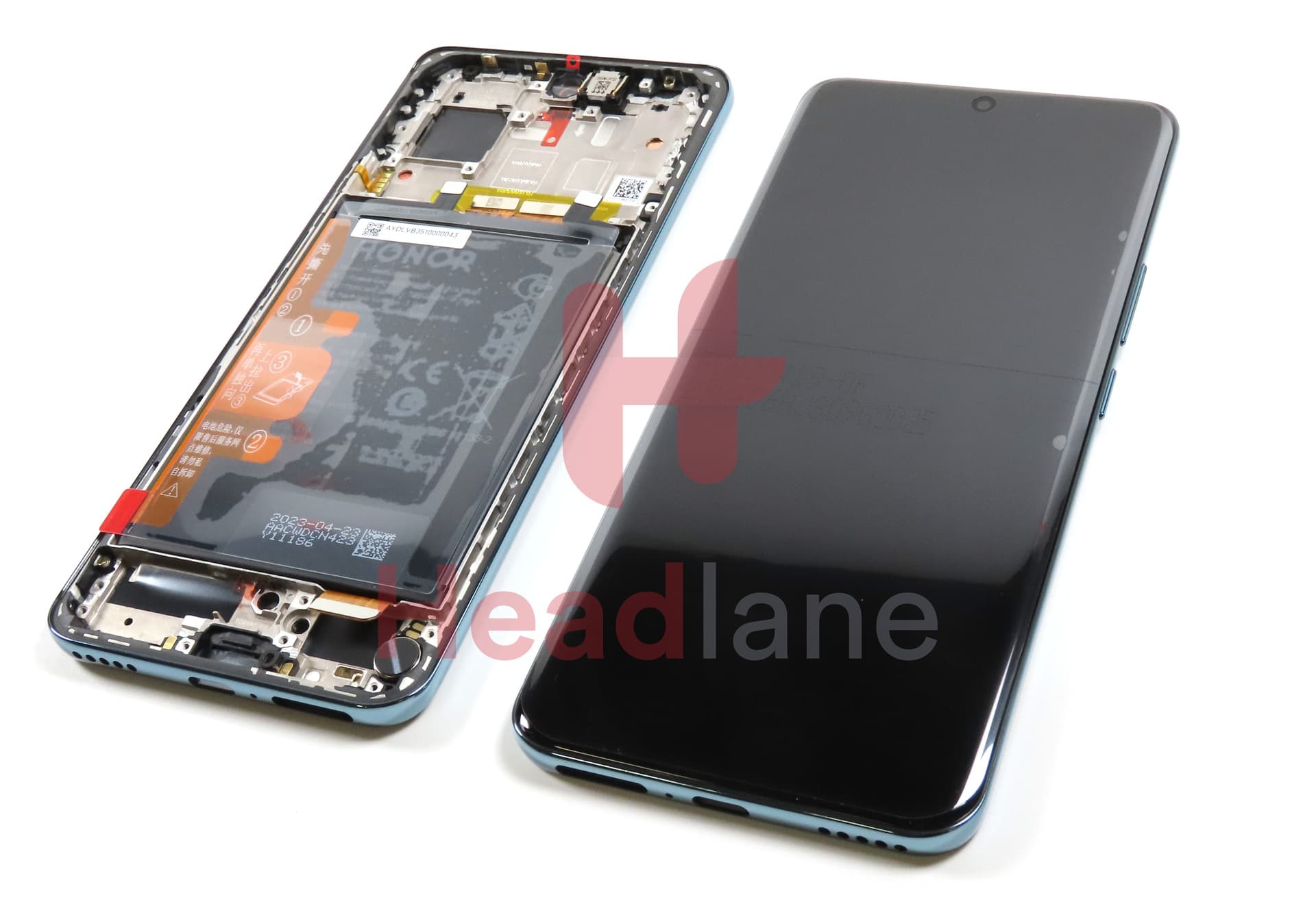 Honor 90 LCD Display / Screen + Touch + Battery - Green - view 3